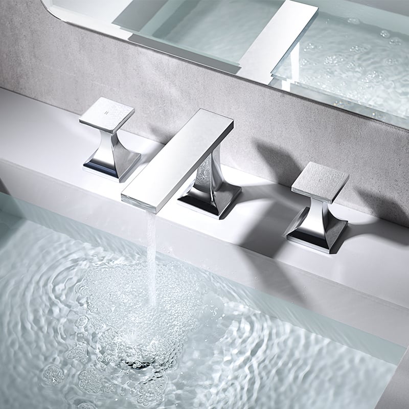  Classic Faucet Double handle Washbasin Mixer - 3 Holes Faucet for Vanity  44 1196