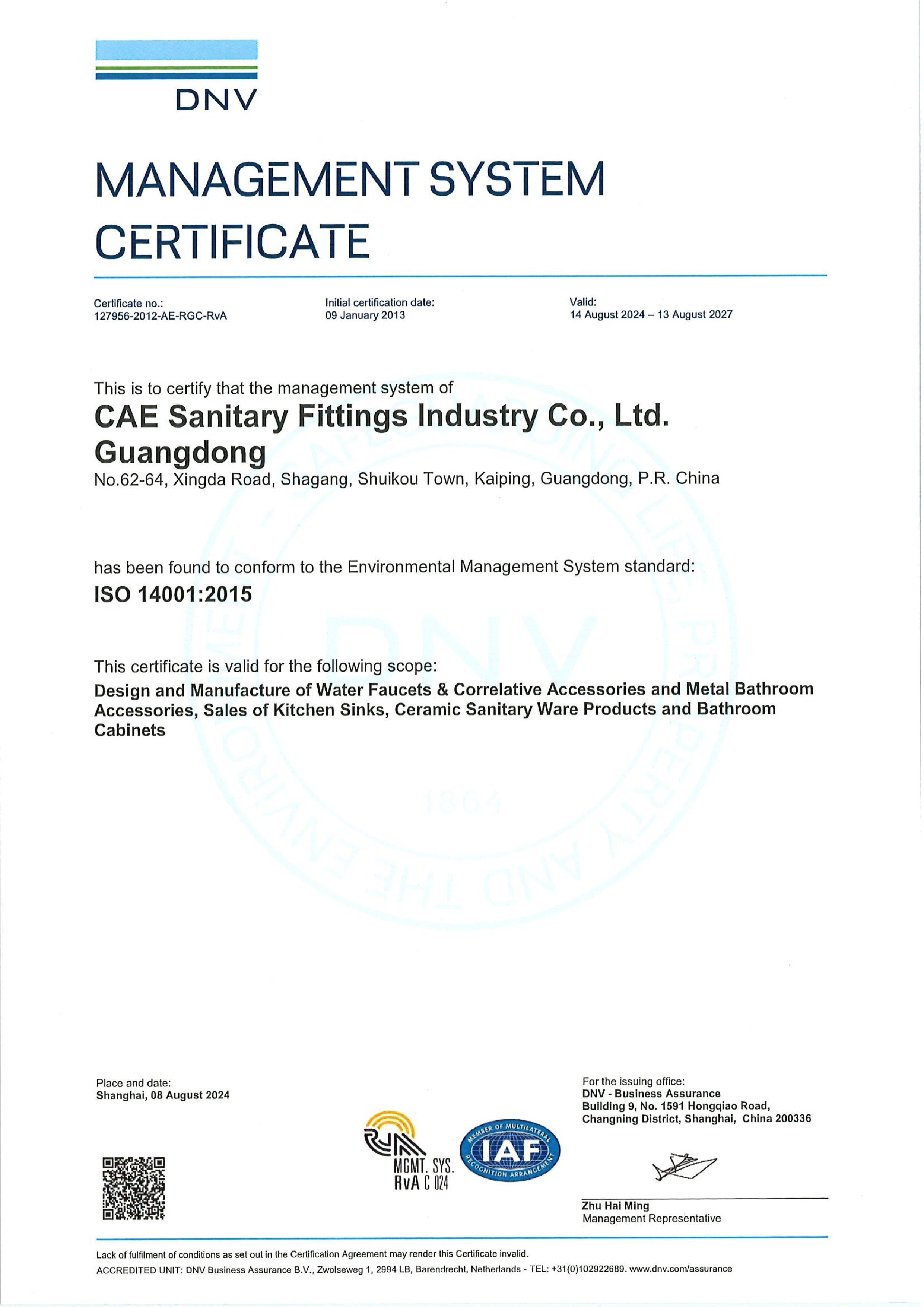 MANAGEMENT SYSTEM CERTIFICATE-2