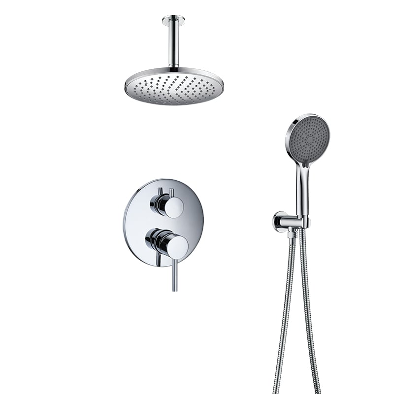 2-Way Pressure Balanved Valve Round Trim and Rough-in body Ceiling rain Shower Set and 3-Jet and shower set 37P 2522 E201