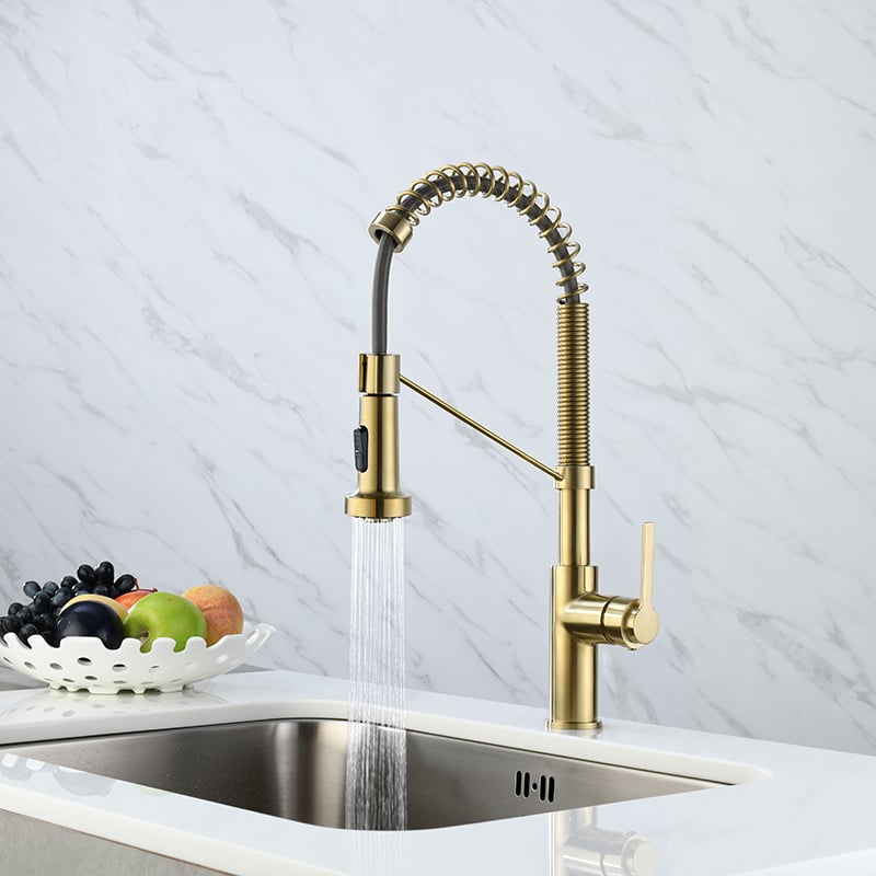 Elegant High Stander Kitchen Faucet with Multi-Mode Pull-Down Sprayer
