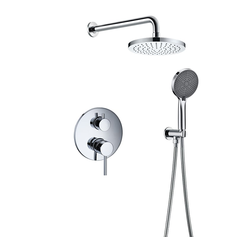 Pressure Balanced Shower Faucet – Commercial Grade Brass Mixer with Built-in Diverter, 1/2" NPT Female Inlets, for Shower Head and Hand Shower Rough-in