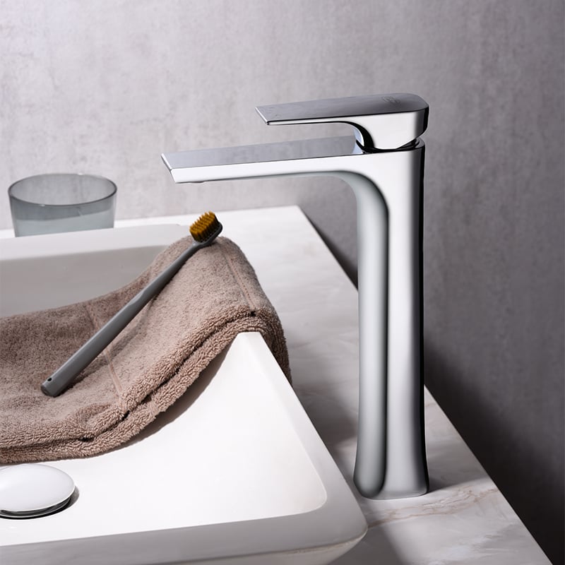 Tall Lavatory Faucet with Ceramic Valve - For Under Counter Basin 65 1885