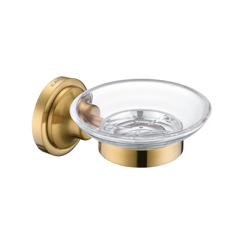 Glass Soap Dish Holder Wall Mounted Soap Holder Soap Rack for Bathroom 9519 T07078