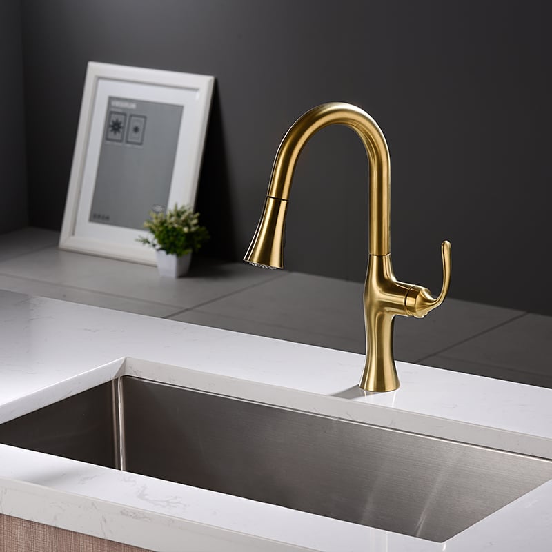 pull down sprayer kitchen faucet brass   sensor faucet 50 3330dc-3