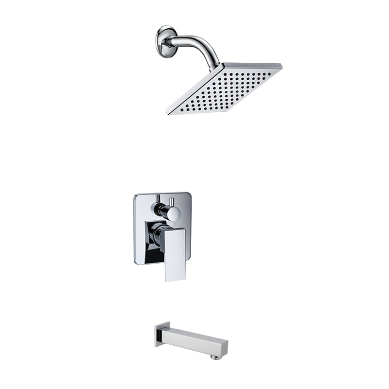 Bath/Shower Mixer Valve Rainfall Bathroom Shower System Wall Mounted Shower Complete Combo