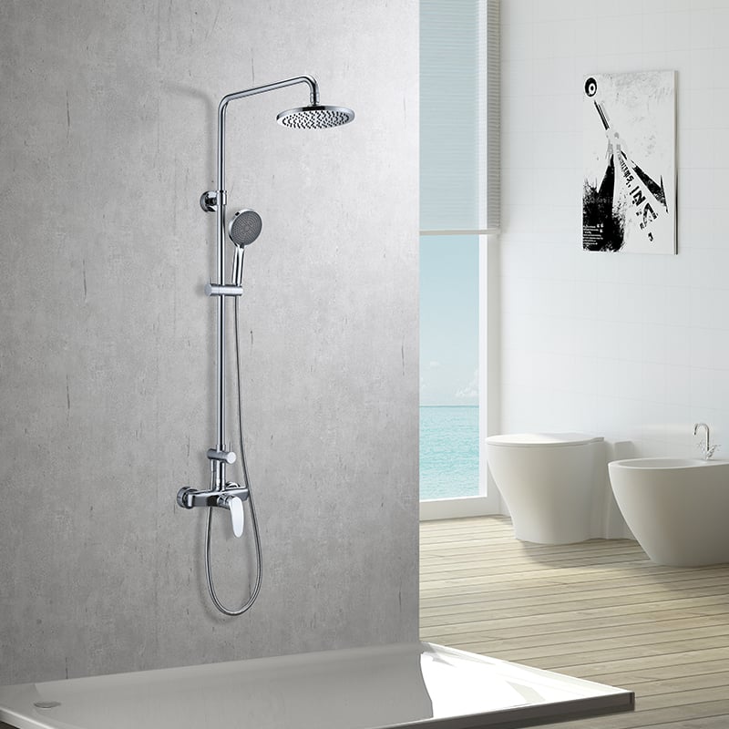 Imola Series, Shower Mixer with Adjustable 3 jet handheld and over head rain shower, Bathroom Fitting 