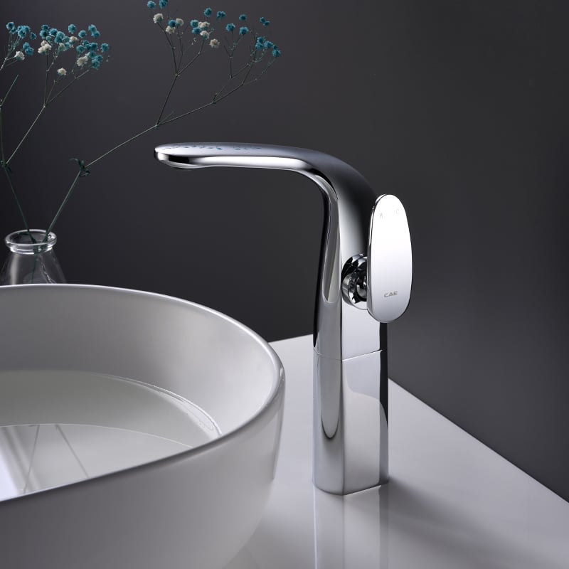 CAE Vessel Lavatory Faucet - Brass High-Rise Bathroom Fixture 81 1107