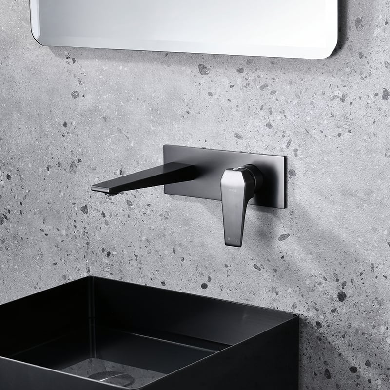 CAE Single Lever Lavatory Faucet - Wall Mount Design Bathroom Sink Fixture  34 1850