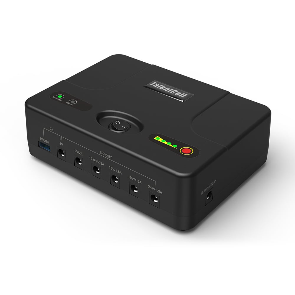 YABO SL3402-32 11.1V 12800mAh 142.08Wh DC 24/19/15/12/9/5V Lithium ion Battery Pack Mini UPS Uninterrupted Power Supply