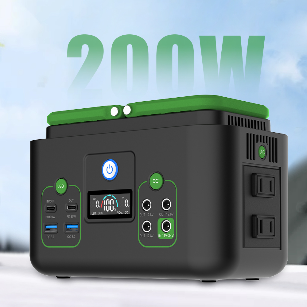 YABO Manufacturer SG200 200W Portable Power Station Rechargeable LiFePO4 Power Bank Multi-Port AC/DC Charging Solar Generator