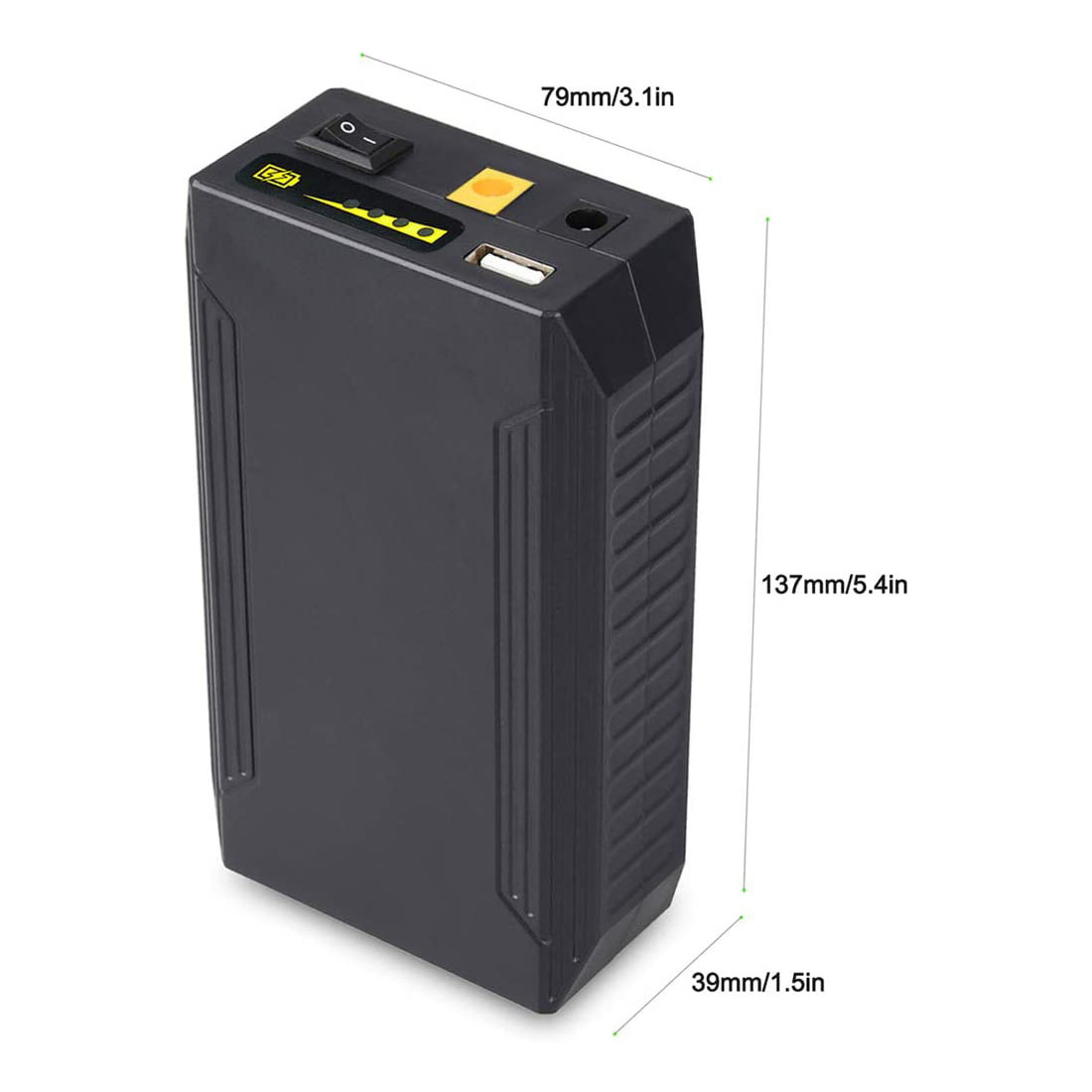 Przenośny zasilacz awaryjny YABO YB12011000-USB z akumulatorem litowo-jonowym, 12 V, 11000 mAh, wyjście USB o napięciach 5 V/9 V/12 V DC