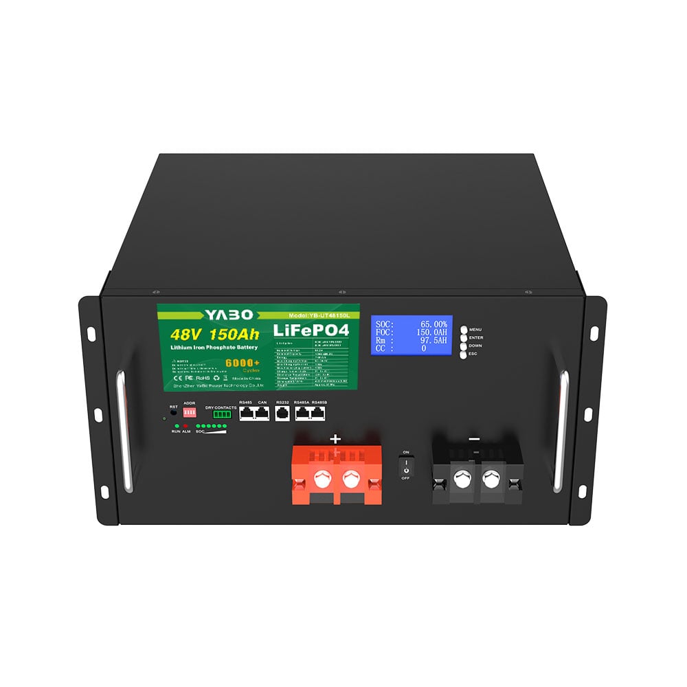 YABO YB-UT48150H 48V 150Ah LiFePO4 Battery Rechargeable Rack-mounted LiFePO4 Lithium Ion Battery For Home