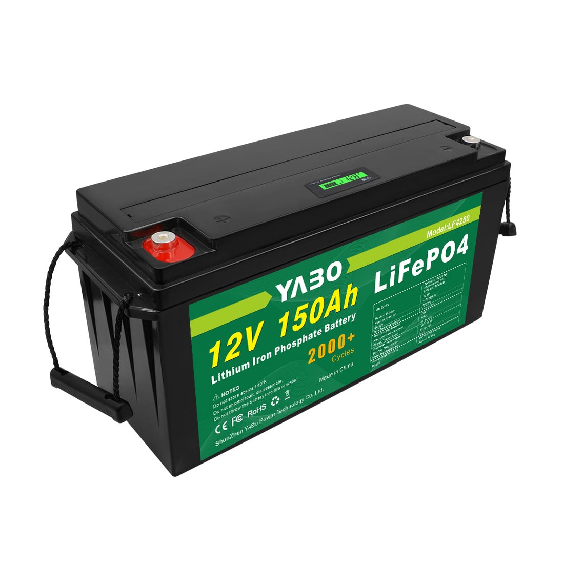 YABO LF4250 12V 150Ah Lithium Iron Phosphate Battery High Quality Lithium LiFePO4 Solar Battery Pack With BMS 