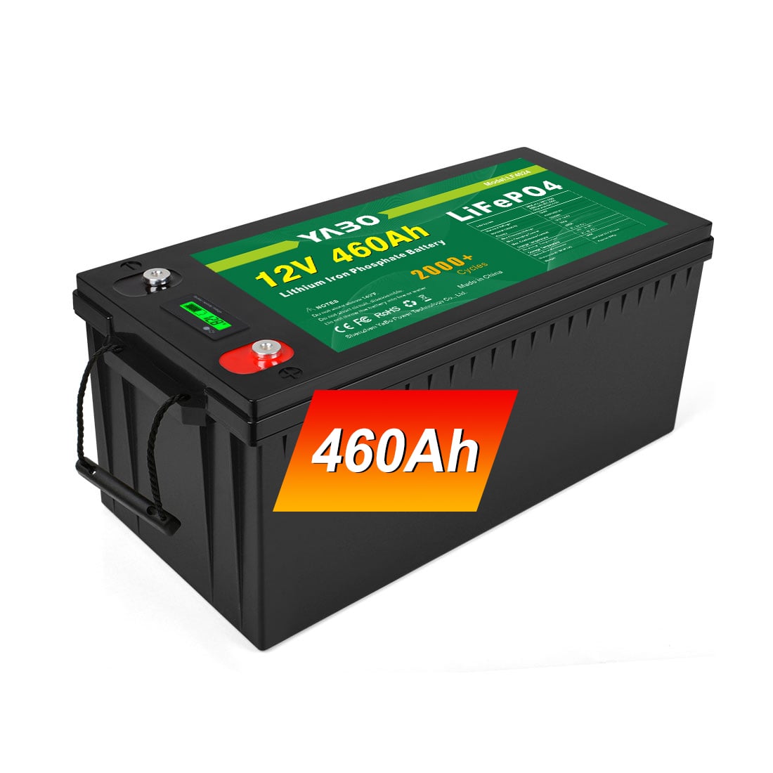 YABO LF0446001 12V 460Ah 5880Wh Lithium Jernfosfat Batteri Genopladeligt Energilagringssystem til Store Solcelleanlæg, Backup Strømforsyning