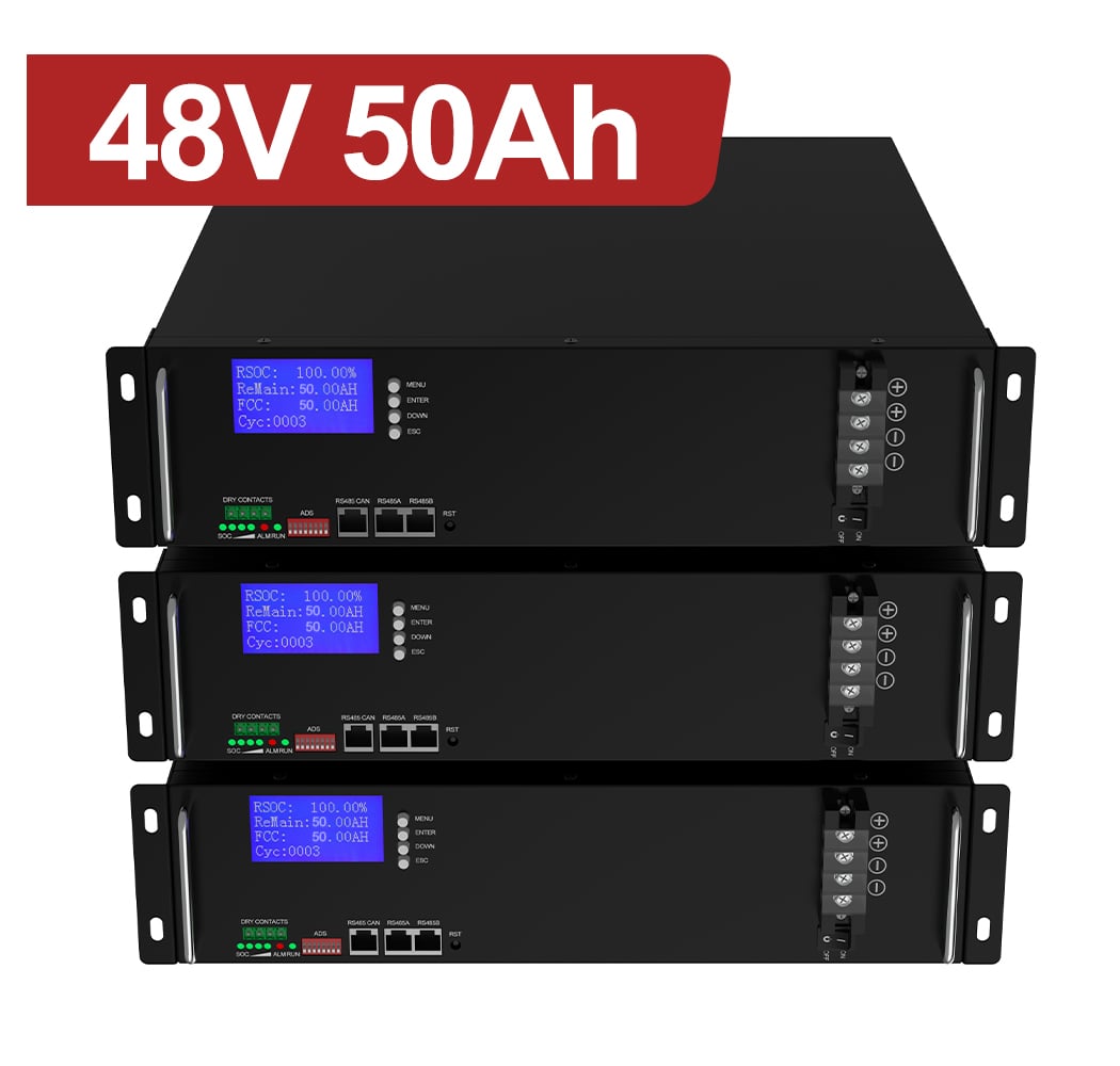 YABO YB-UT48050H 48V 50Ah LiFePO4 Batteri Backup Strøm Rackmonteret 48V 2,5kwh Lithium LiFePO4 Energisystem Til Hjemmet
