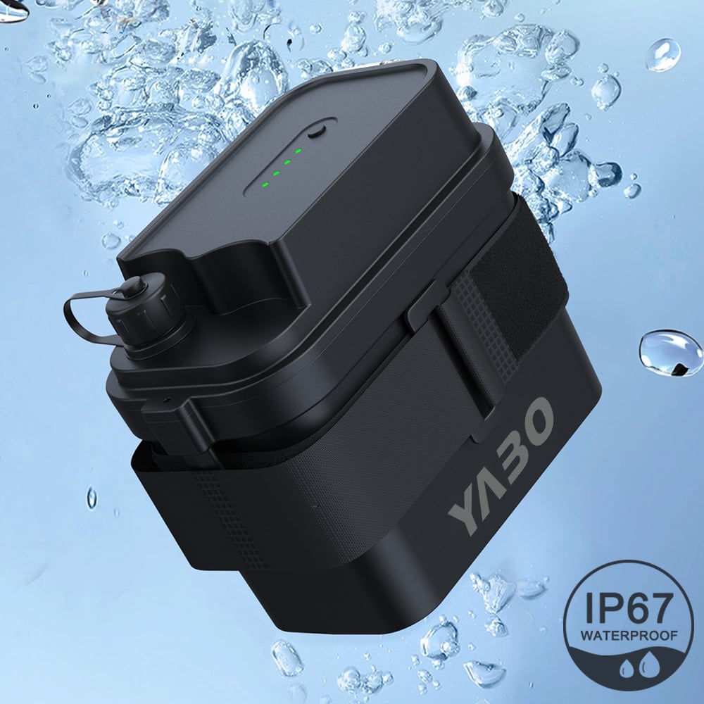 YABO WP3200 Waterproof 12V 5200mAh 7000mAh Lithium ion Battery Pack DC Output Li-ion Batteries for DIY Project