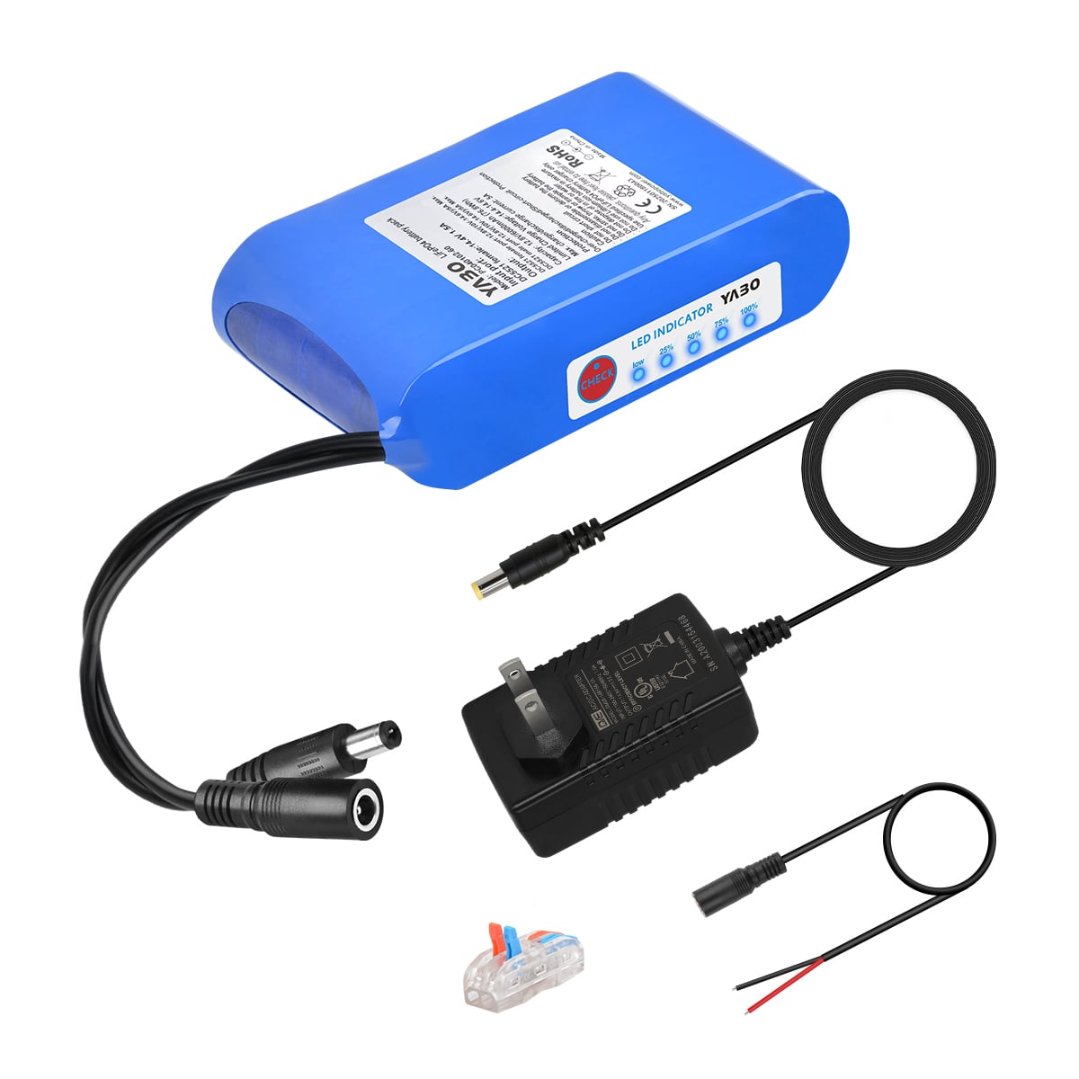 YABO 12.8V 6000mAh 76.8Wh Lithium Iron Phosphate Backup Battery for DIY Project