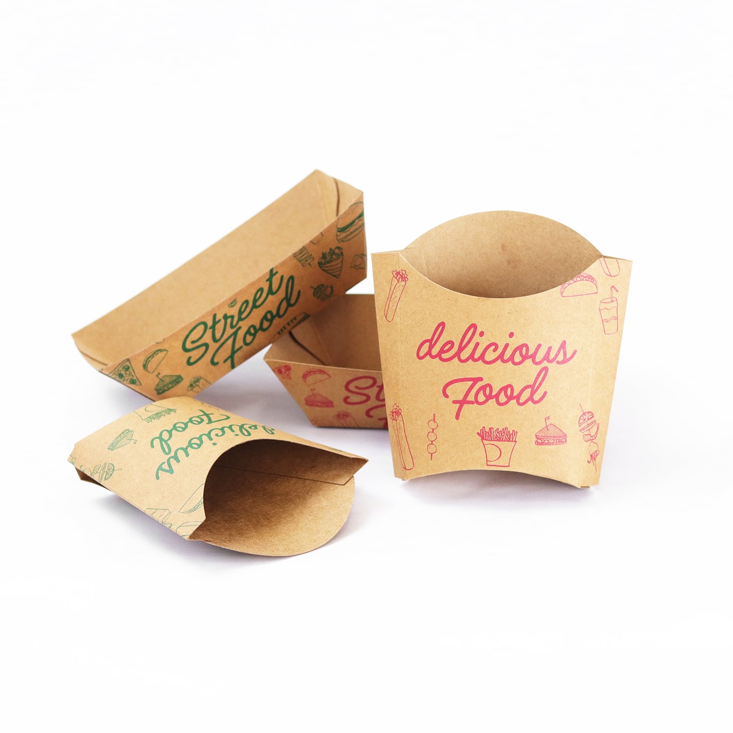 Kraft Paper Food Trays and French Fry Scoops