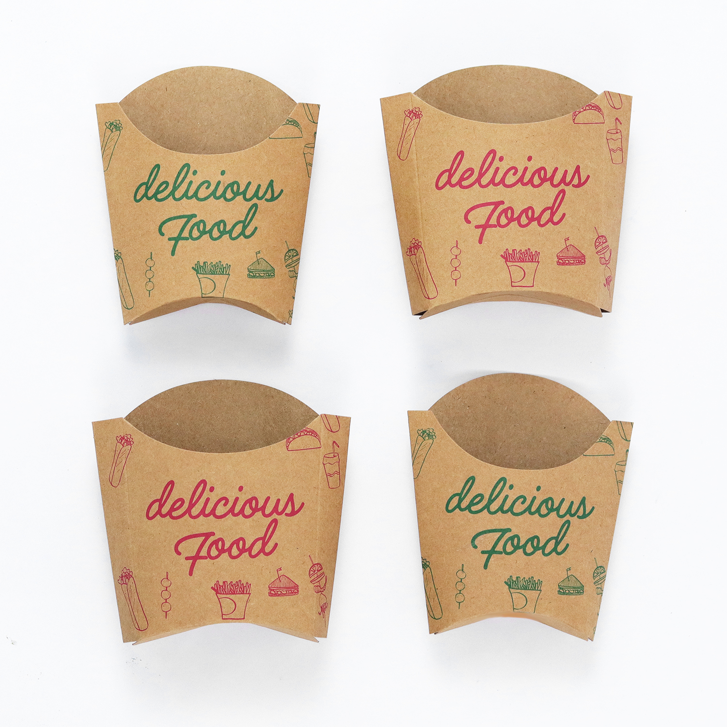 Kraft Paper Food Trays and French Fry Scoops