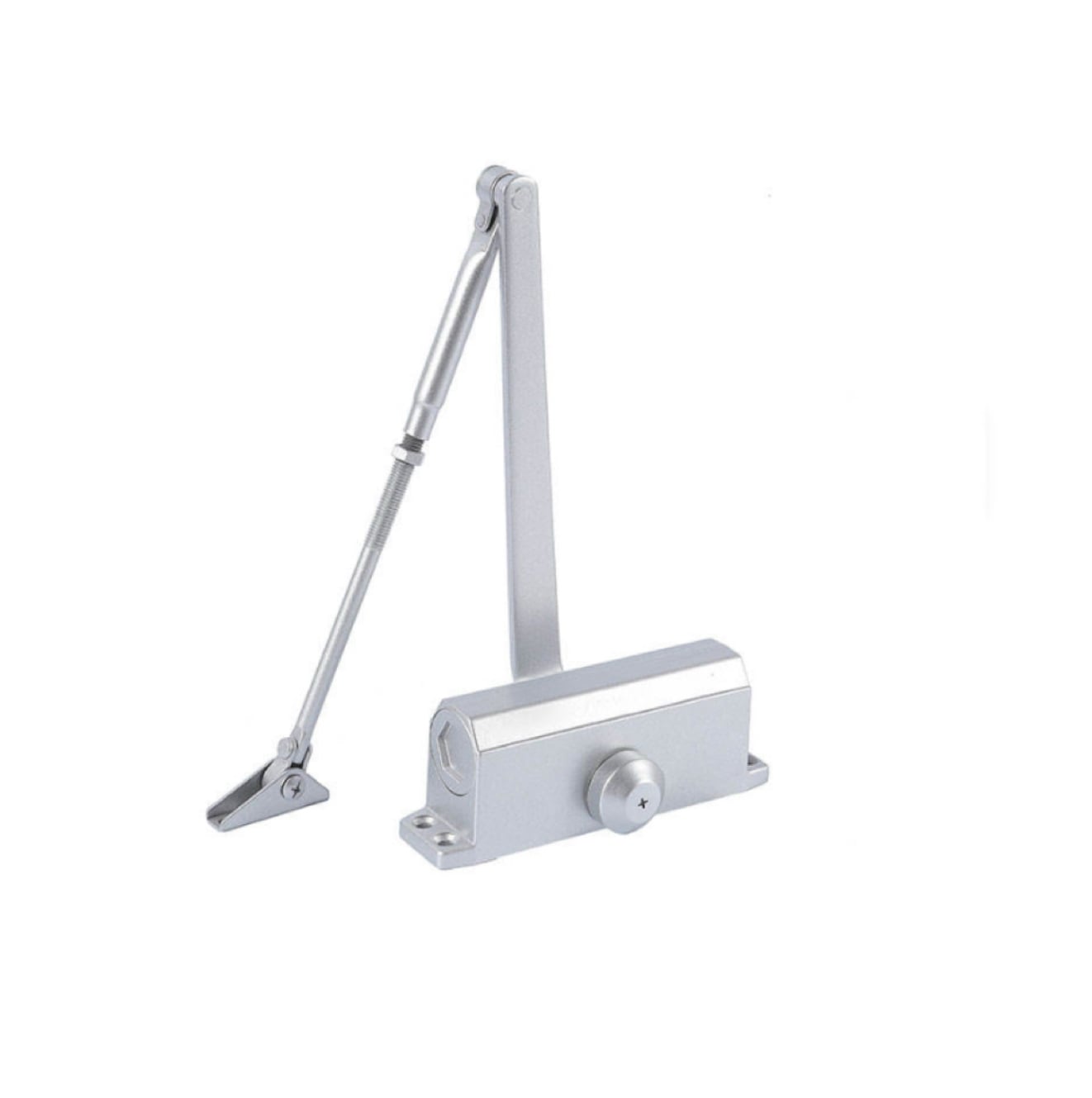40-60 kg Adjustable Speed Hydraulic Door Closer, Cast Aluminum Body, Fire Rated Surface Mount for Commercial Use