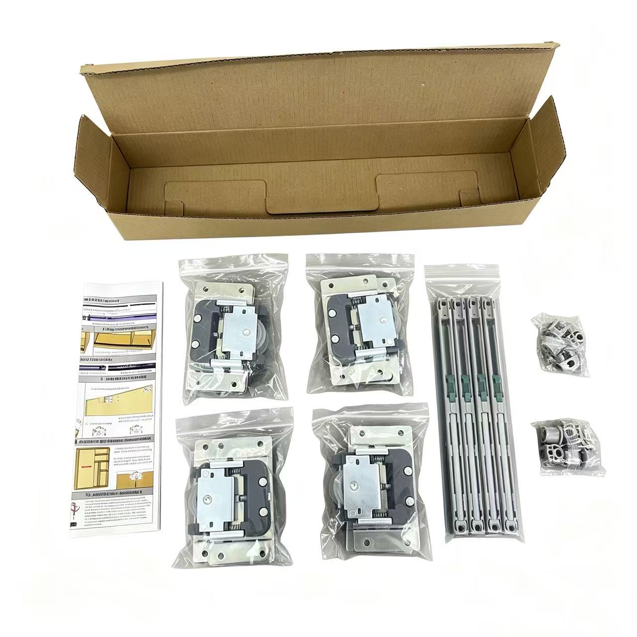 Complete Sliding Door Hardware Kit for 2 Doors – Everything You Need in One Box