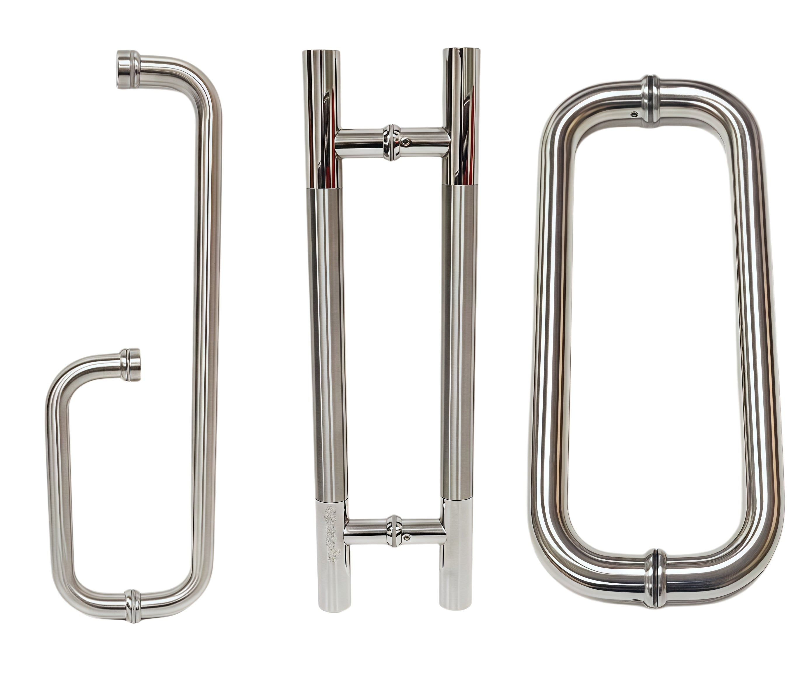 Glass Door Lock Long Pull Tempered Handle Lock Stainless Steel With Handle Modern Door Handle