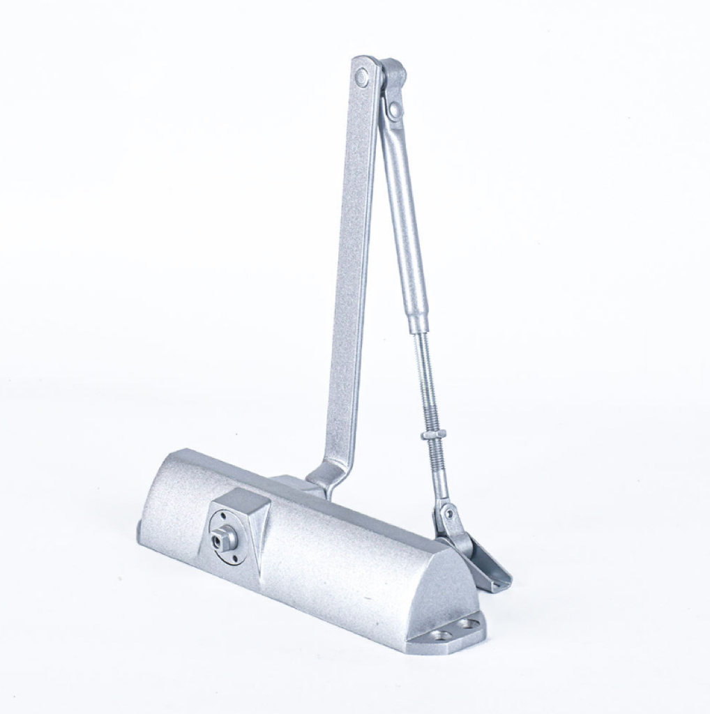 Triangle Hydraulic Door Closer, Cast Aluminum Body Adjustable Speed Commercial Use Silent