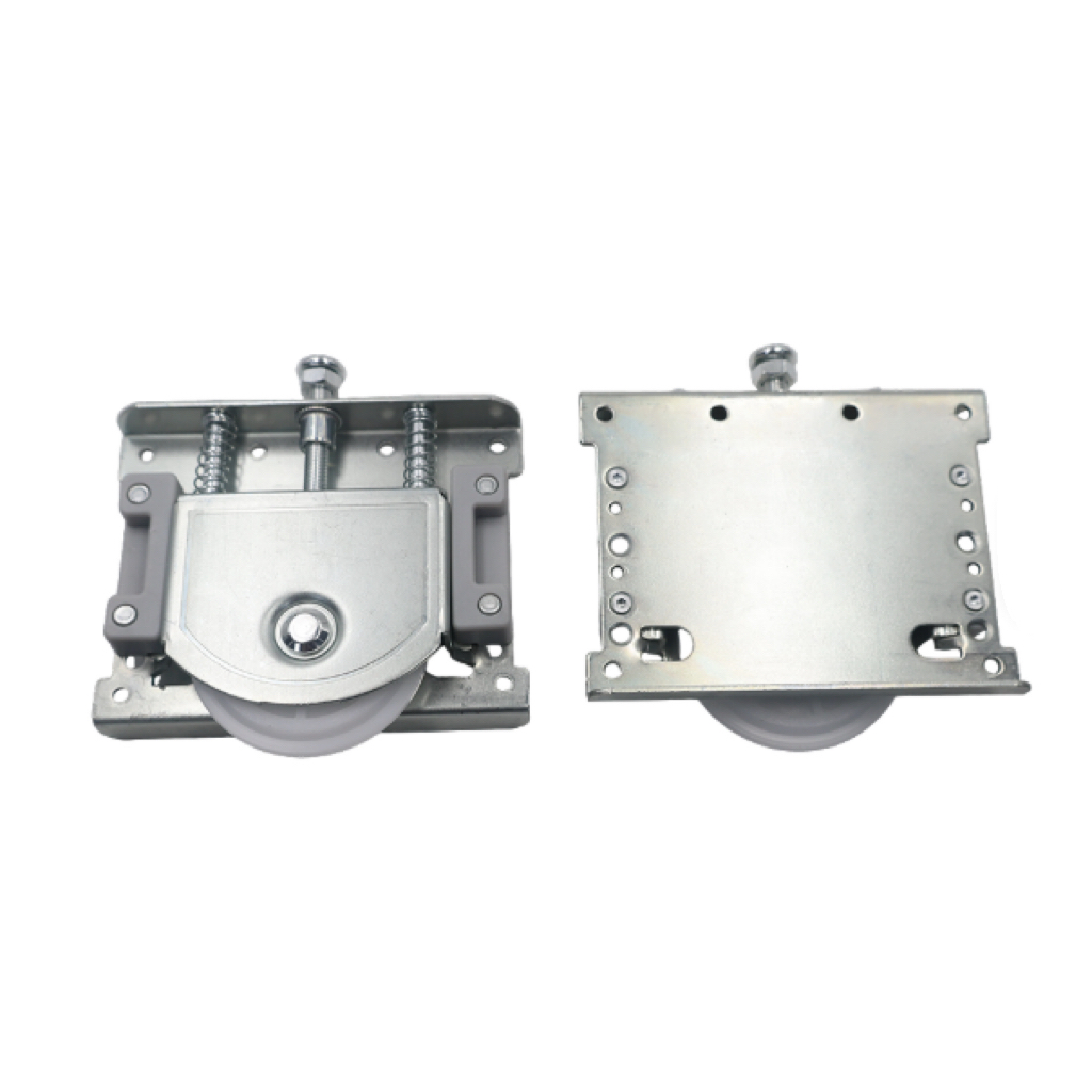 Double Track Sliding Wardrobe Door Roller System – Zinc Alloy Rails, Smooth & Quiet Sliding Hardware for Apartment Use