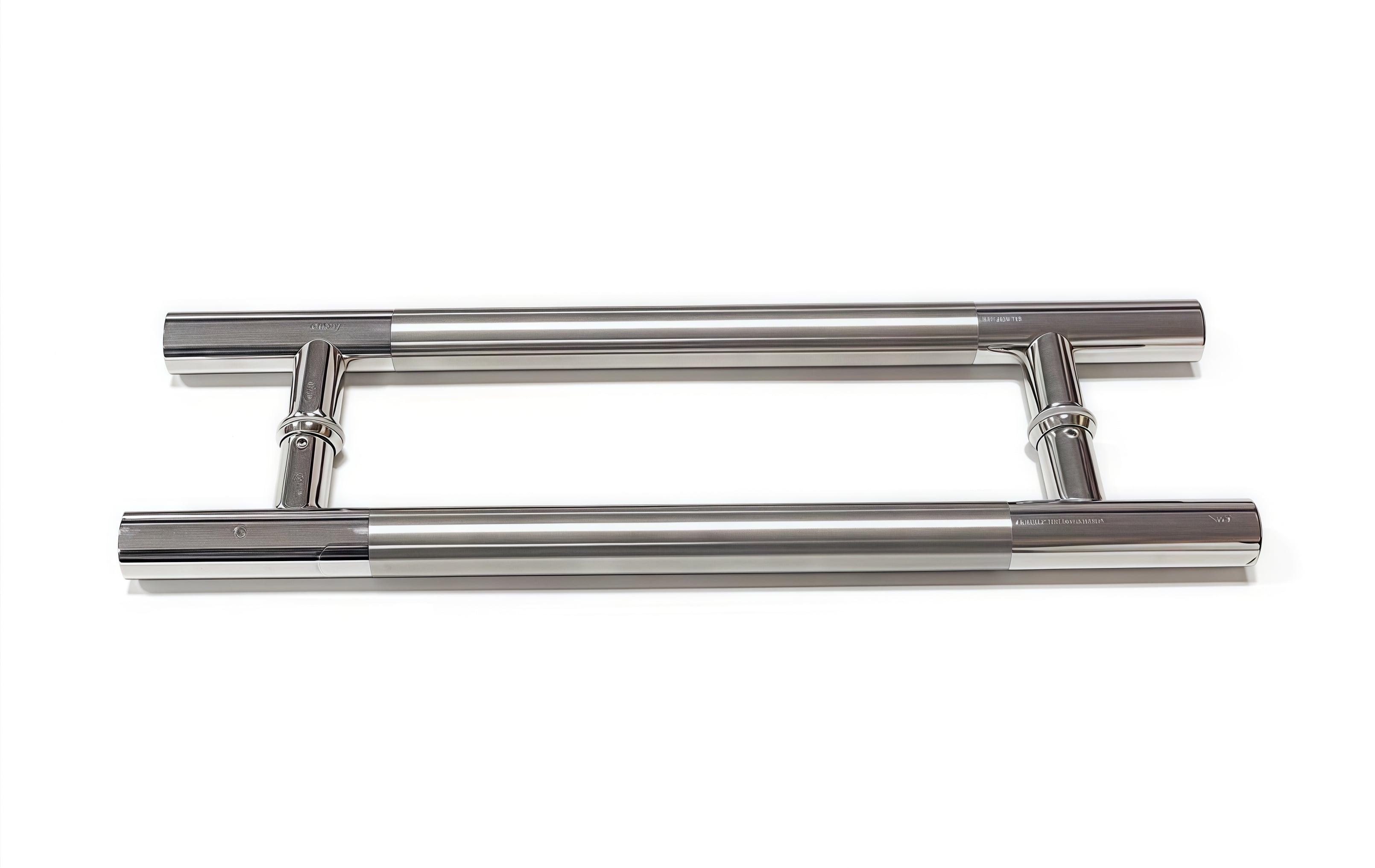 Round Ladder Pull Double Sided H-type Glass Door Handle Shower Room Handle Good Quality Stainless Steel Handle