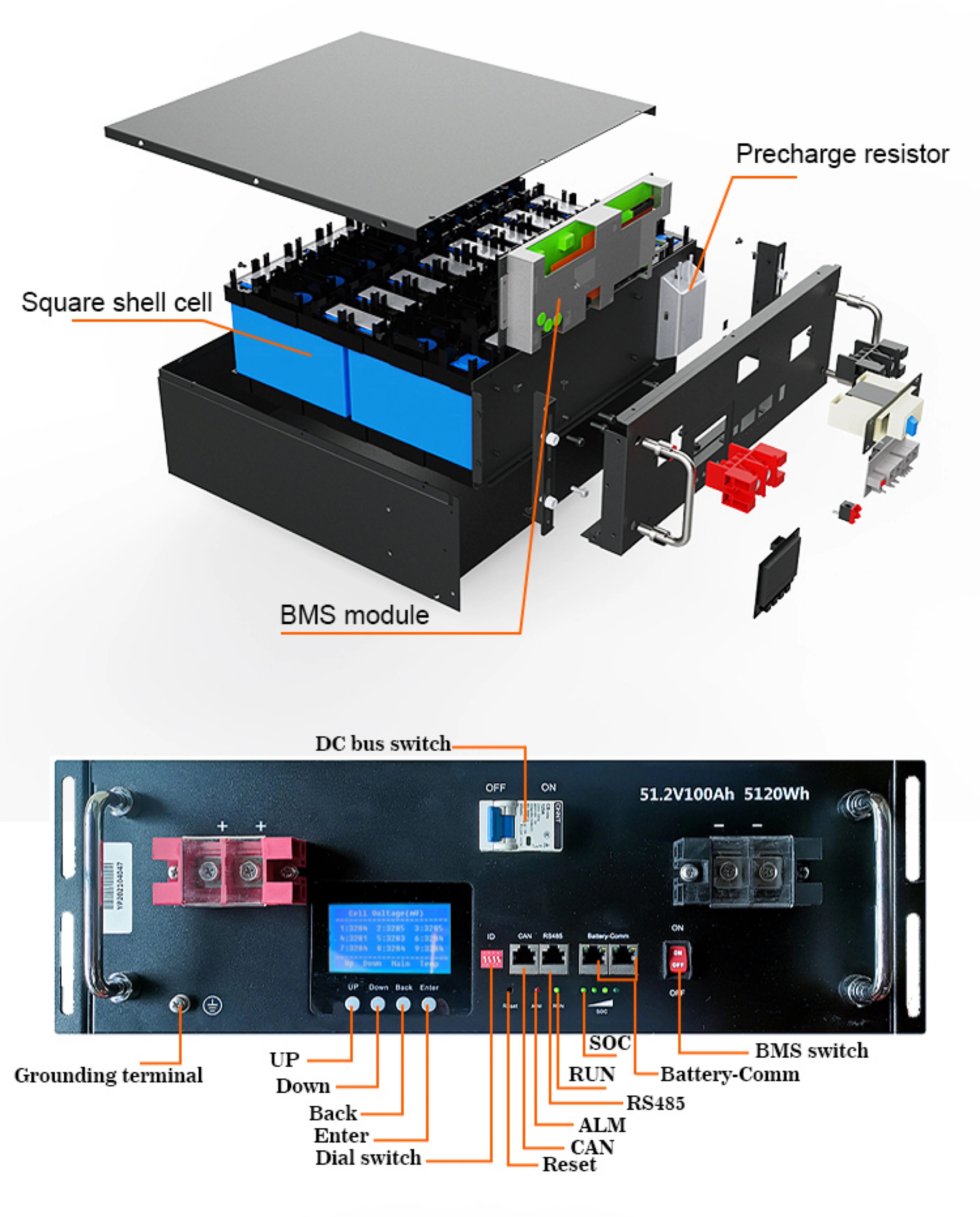 CTS lifepo4 battery 48v 200ah energy storage battery 48v 100ah 200ah 5kwh 10kwh serve rack lifepo4 lithium ion battery supplier