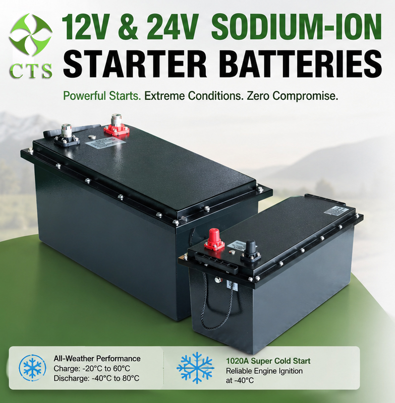 OEM/ODM Factory 12V 24V Sodium-ion Starting Battery for Heavy Duty Trucks & Buses