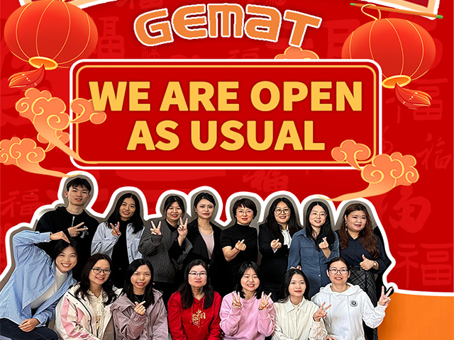 Gemat Factory Holiday Schedule & Order Reminder