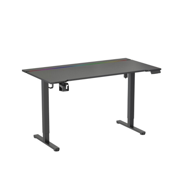 Electric Height Adjustable Gaming Desk with RGB Lighting & Memory Controller – V-MOUNTS VM-EGT06
