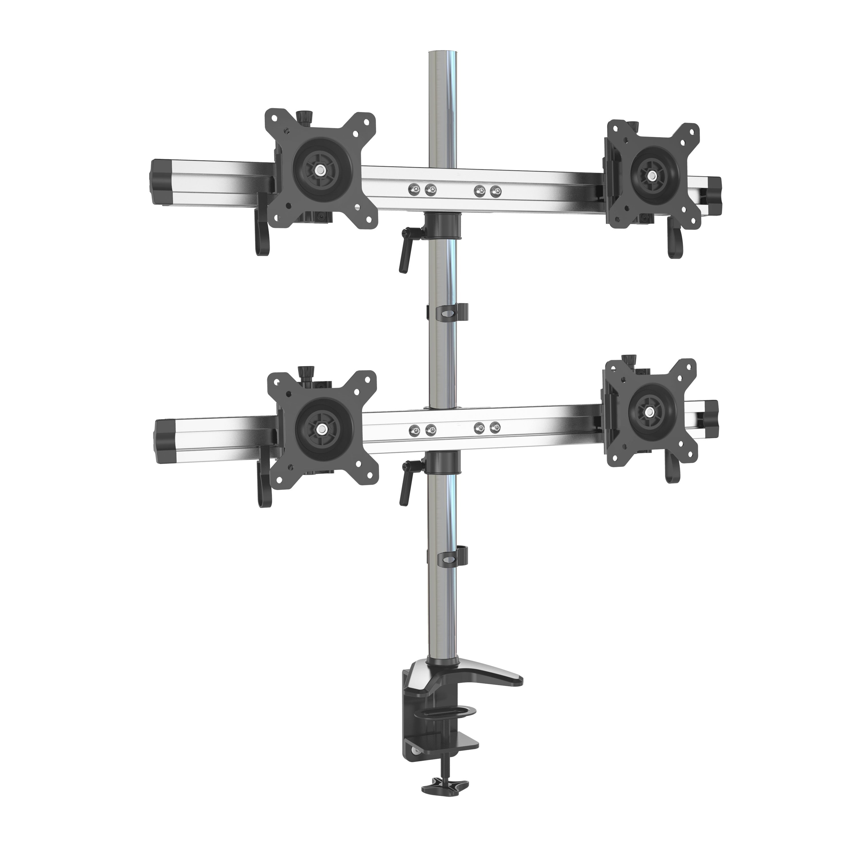 4 Screen Aluminum Horizontal Sliding Monitor Stand for Desk – V-MOUNTS VM-MP240CL