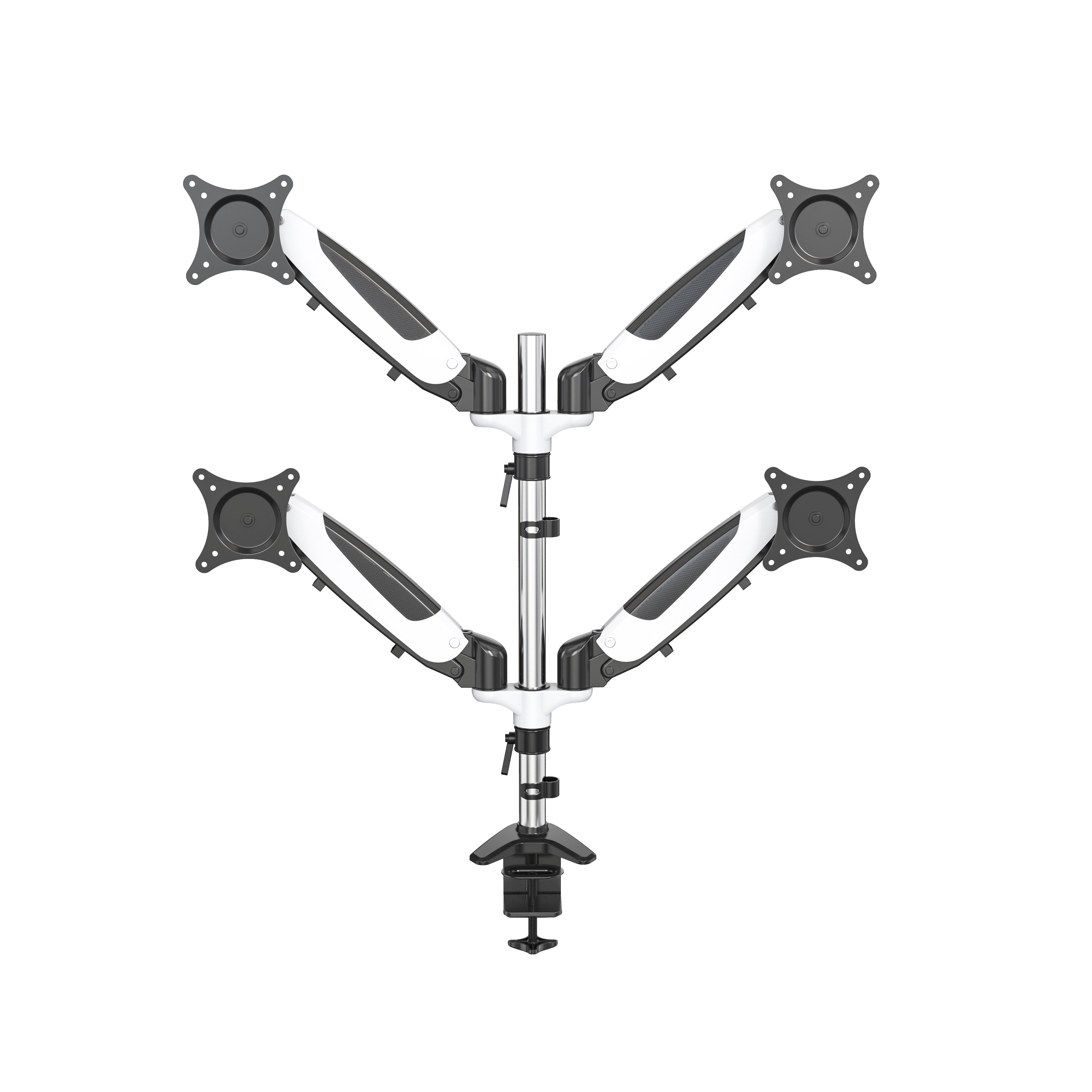 Four Monitor Arm Gas Spring Adjustable Stand for 15-27