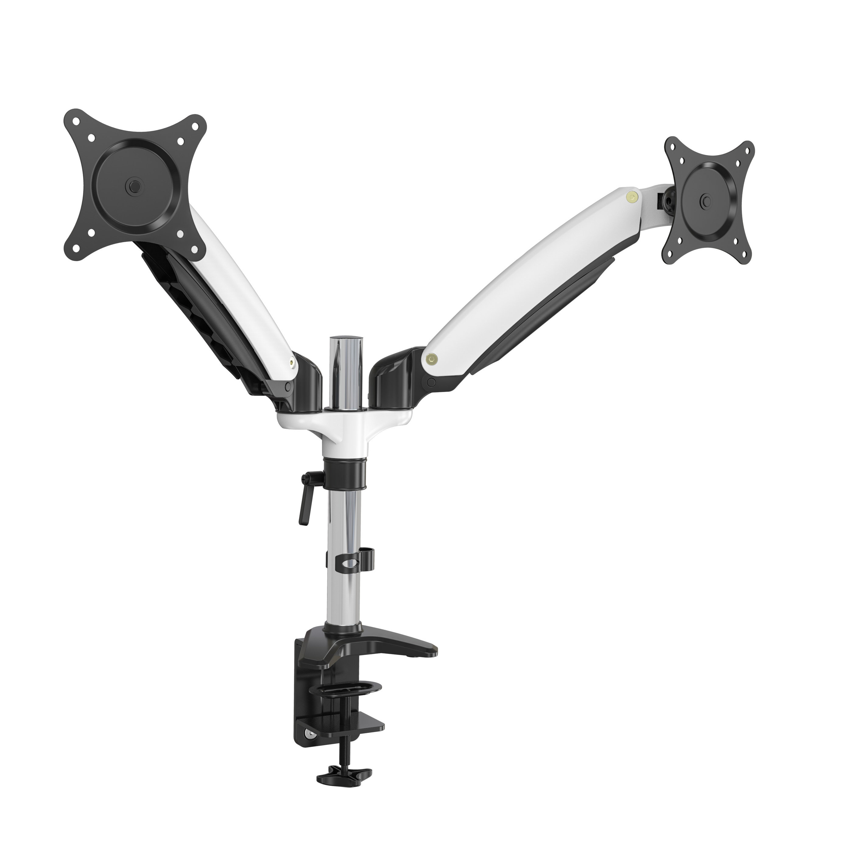 機械式スプリングとケーブル管理機能付きデュアルモニターアーム - V-MOUNTS VM-DS122D