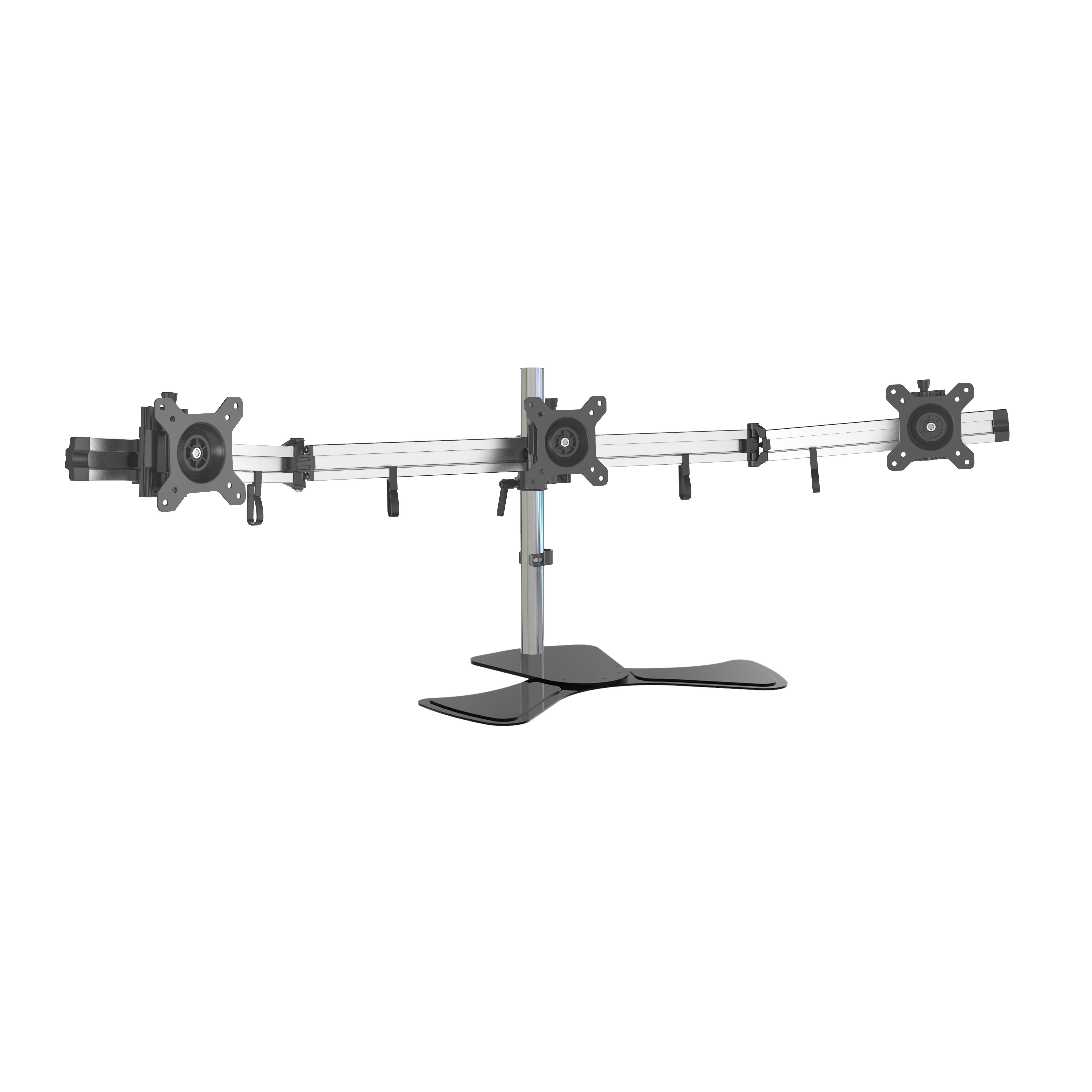 Triple Adjustable Aluminum Monitor Desk Mount for 15-27