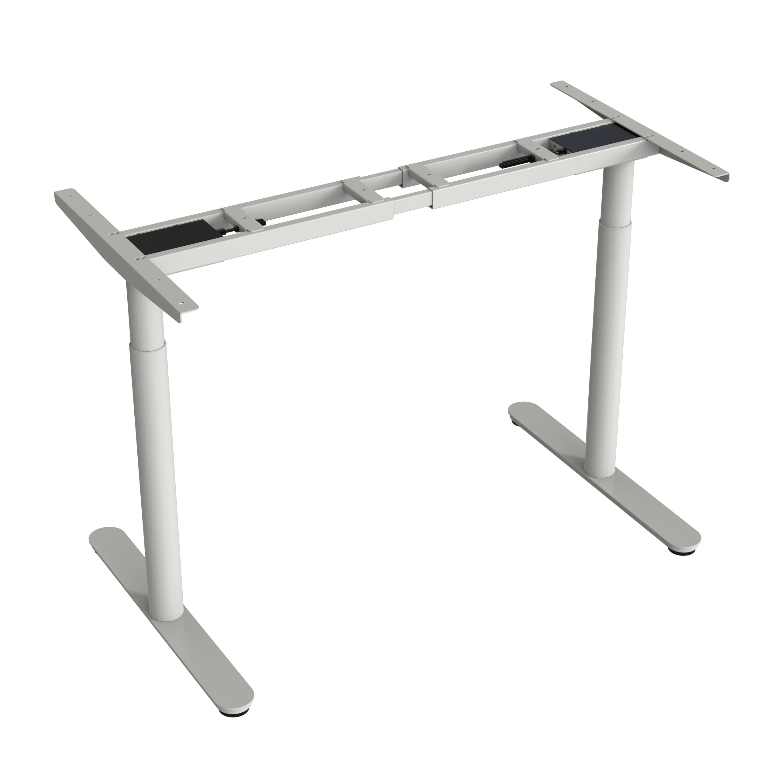 Electric Standing Desk Frame with Dual Motors, 2-Stage Round Column Adjustable Height and Width-Expandable Base – V-MOUNTS  JSD2BM-03-KZ