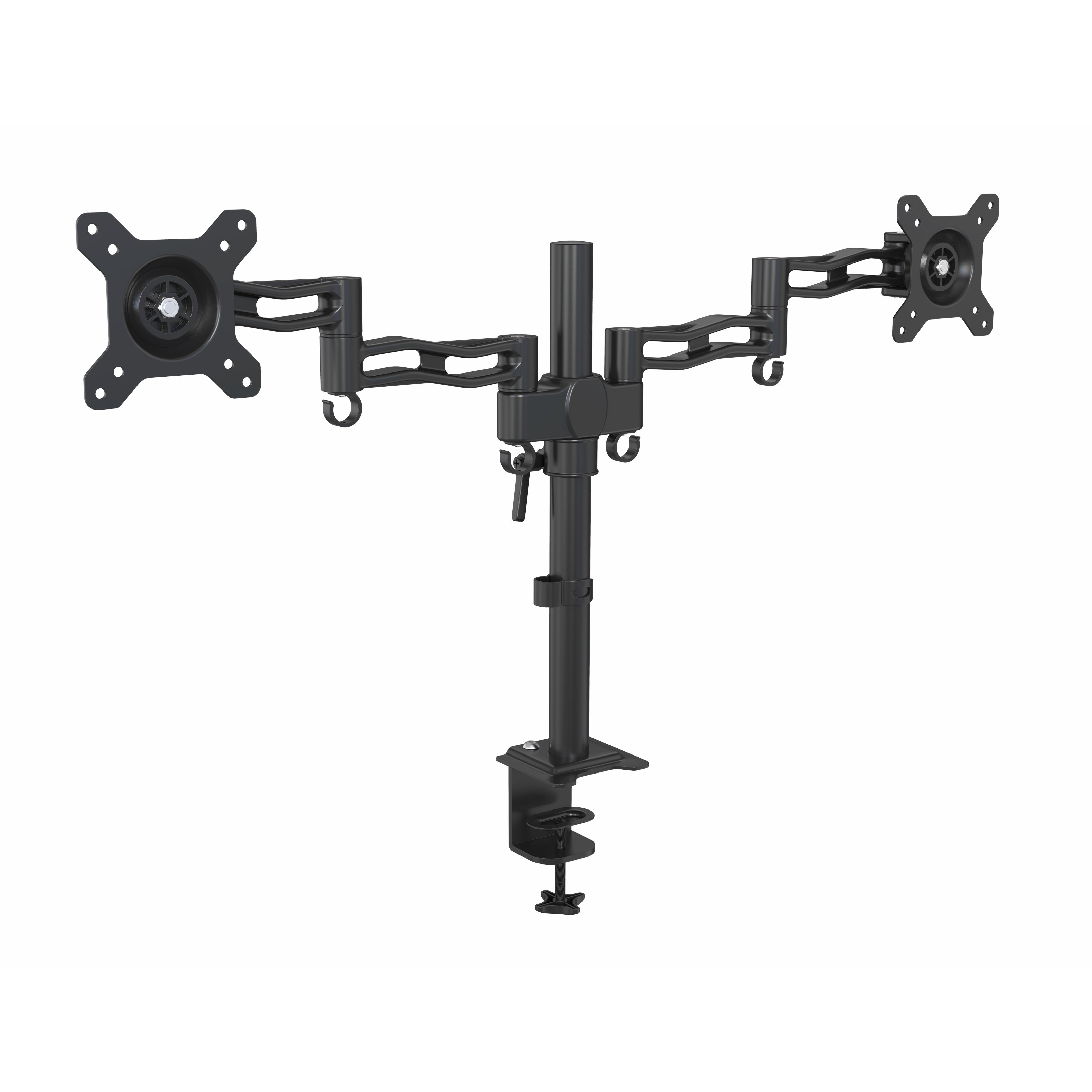 13-27 İnç Çift Monitörlü Masa Kolu C-Klavuz ve Gromet Montajlı – V-MOUNTS VM-D08Y