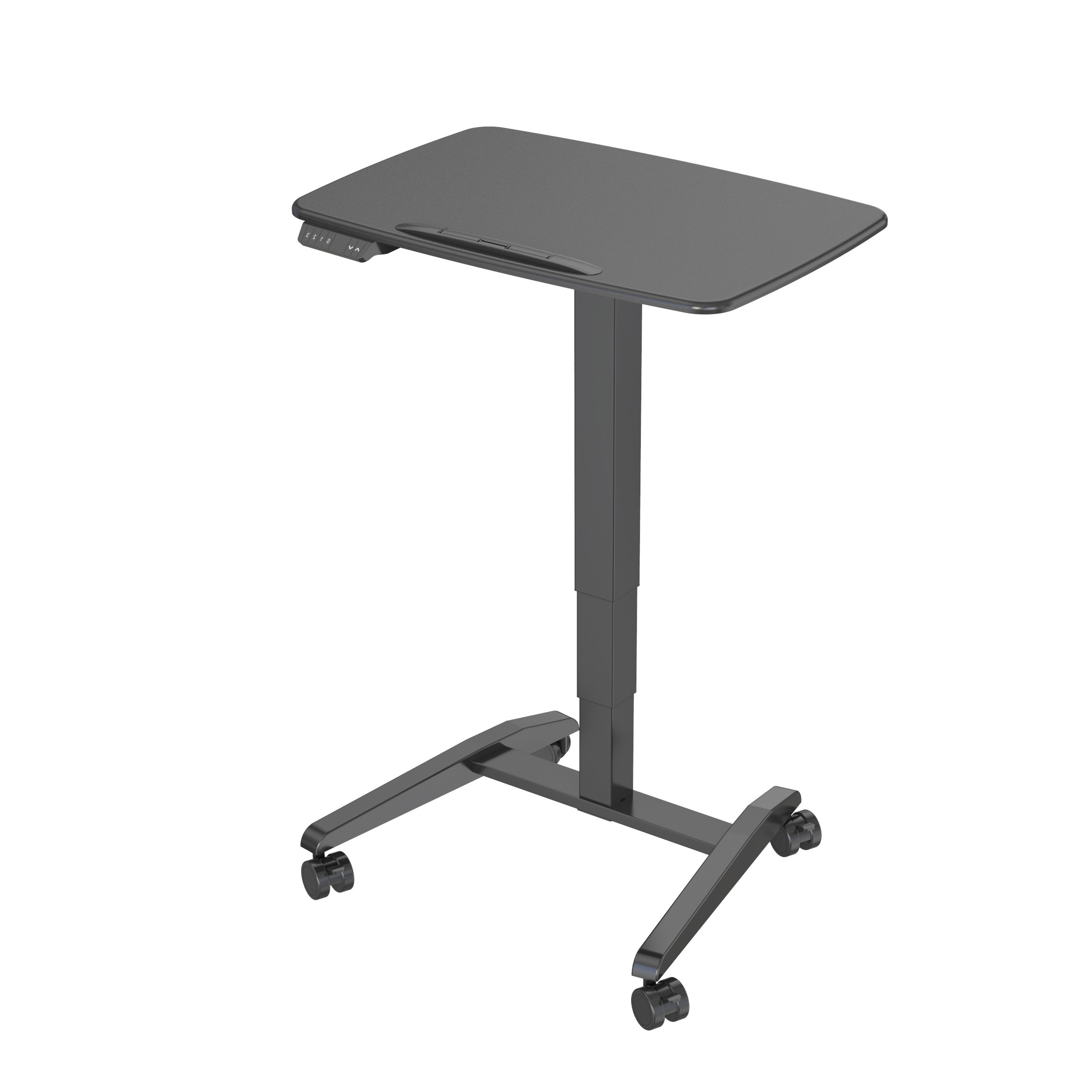 Bureau électrique réglable en hauteur pour ordinateur portable avec plateau réversible et détection de collision – V-MOUNTS VM-FDE105