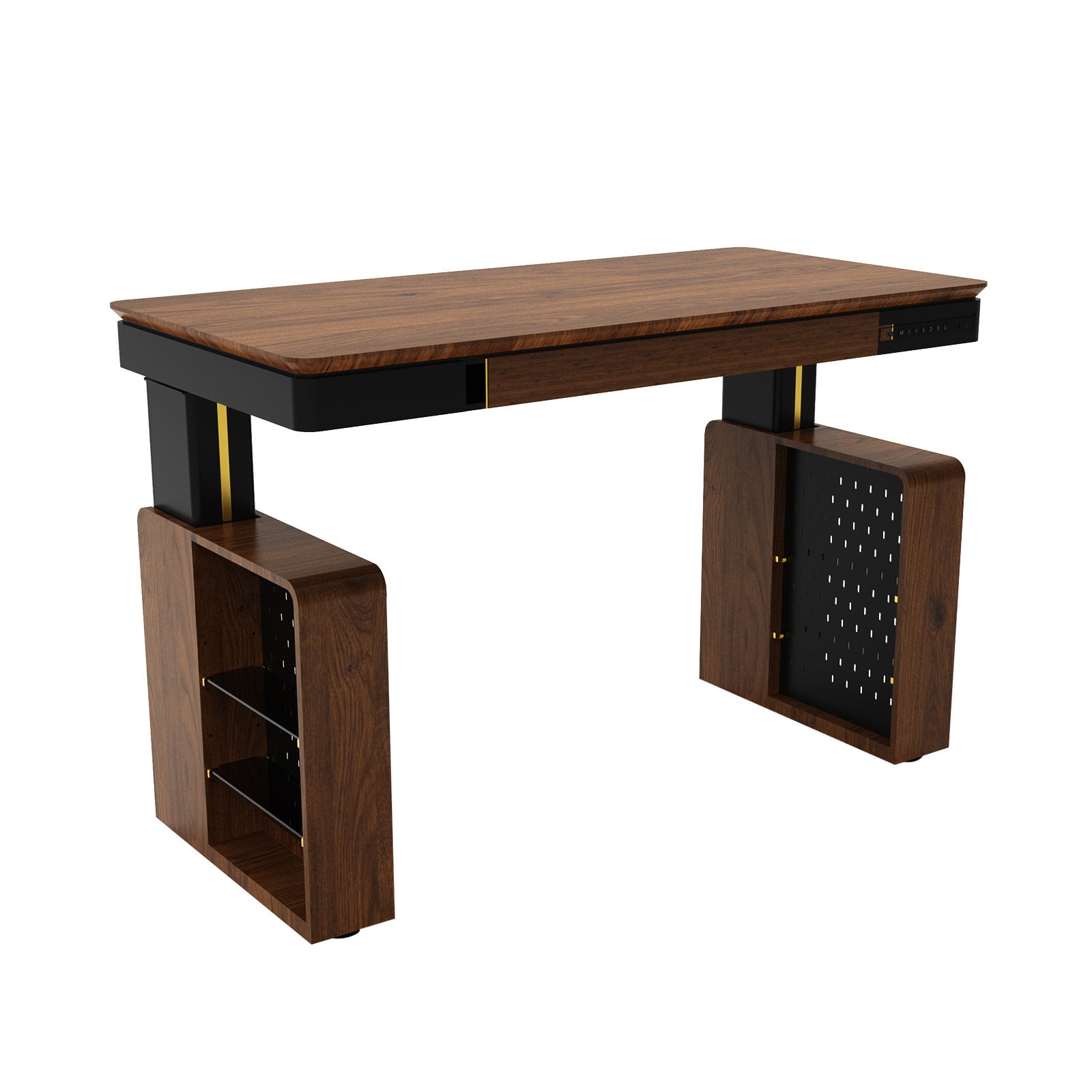 Dual Motor Commercial Sit-Stand Desk with LED Light & Leg Storage for Home – V-MOUNTS JSD2-02-M2