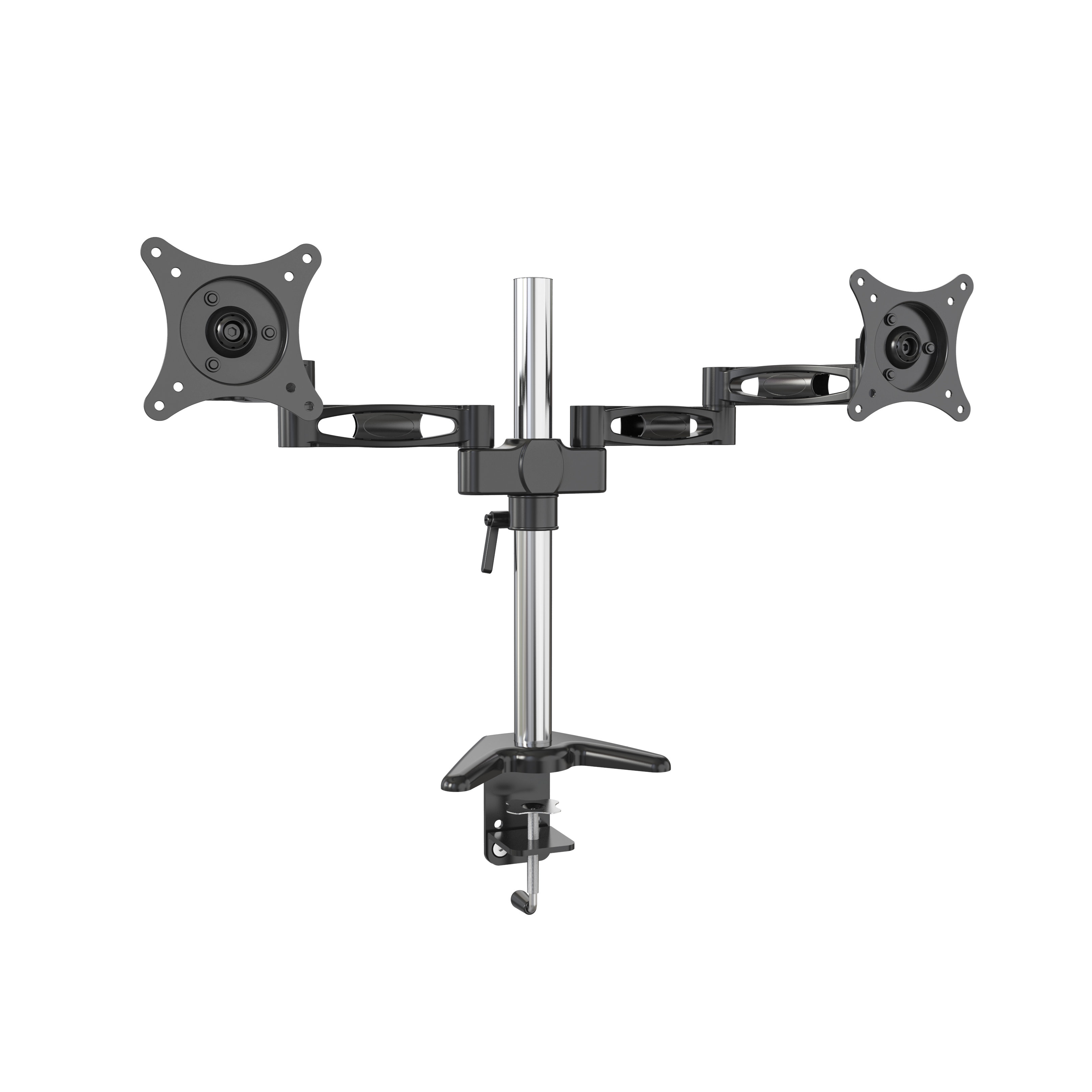 Harici Kablo Yollandırma ile Çift Monitör Kolu Masa Montajı – V-MOUNTS VM-D23