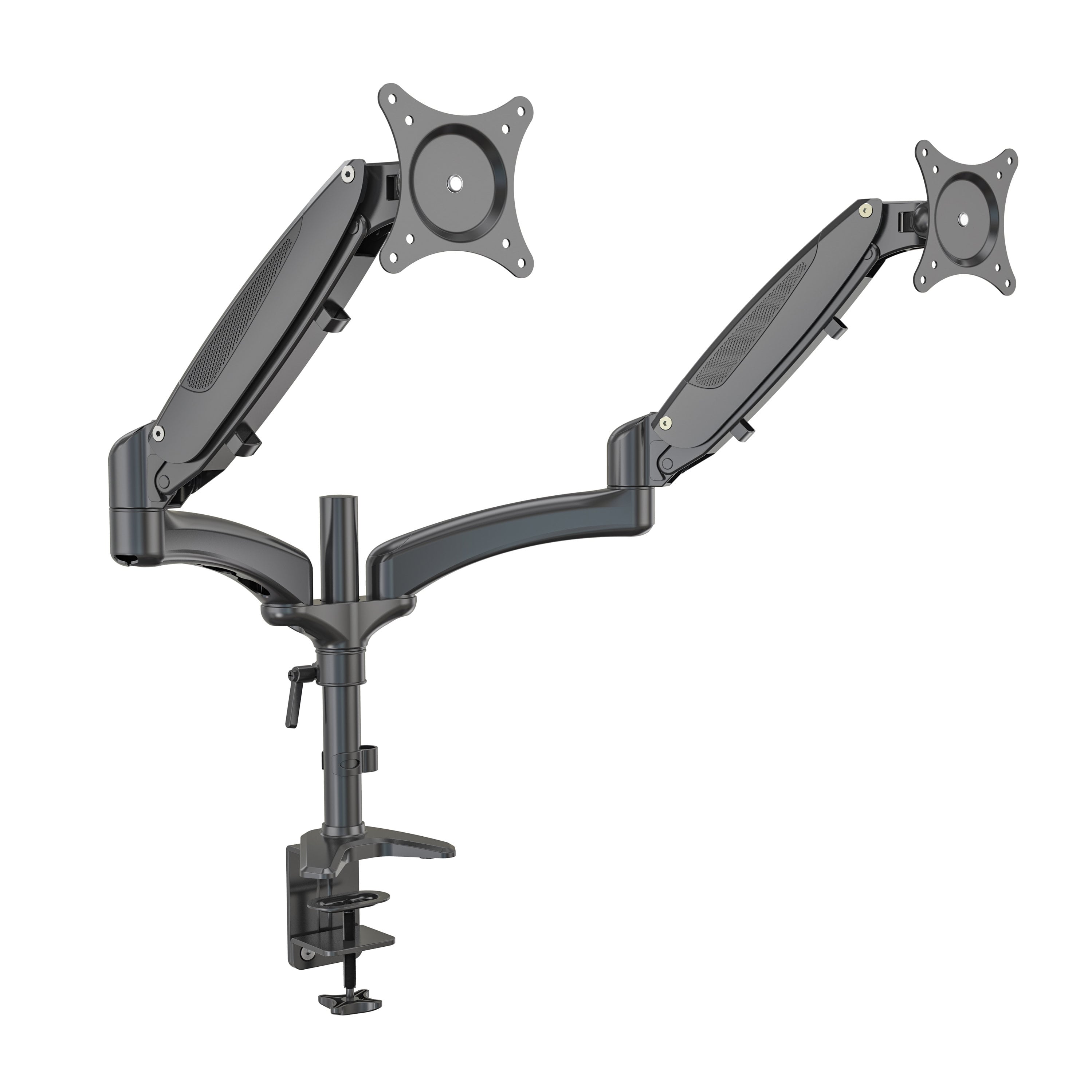 Dual Monitor Gas Spring Adjustable Desk Mount with Cable Management | V-MOUNTS VM-GM124D