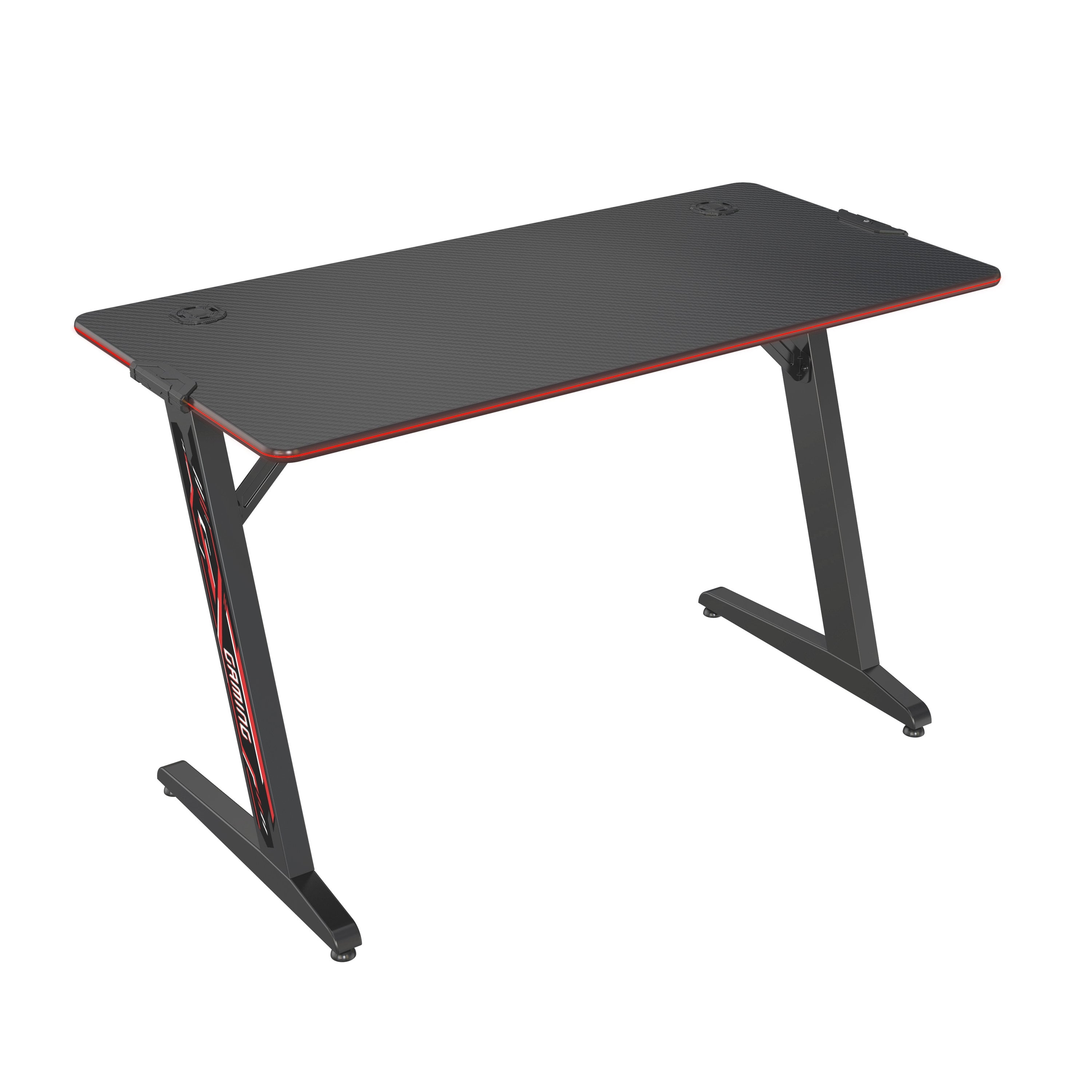 Table de jeu RGB avec surface en fibre de carbone et pieds en acier en forme de Z – V-MOUNTS VM-GT01-D