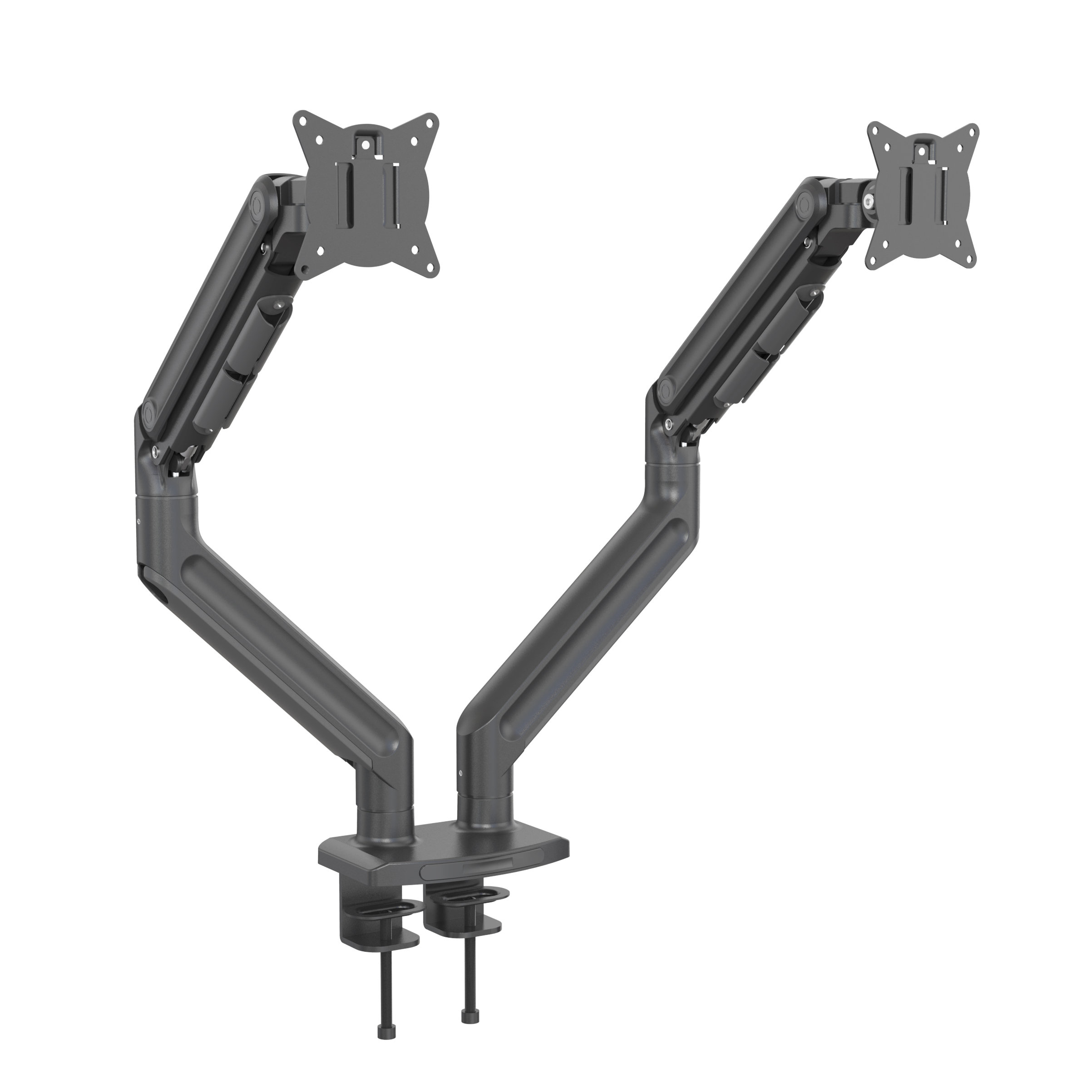 Dual Monitor Arm Gas Spring Desk Mount for 15–42” Screens – V-MOUNTS VM-GE72