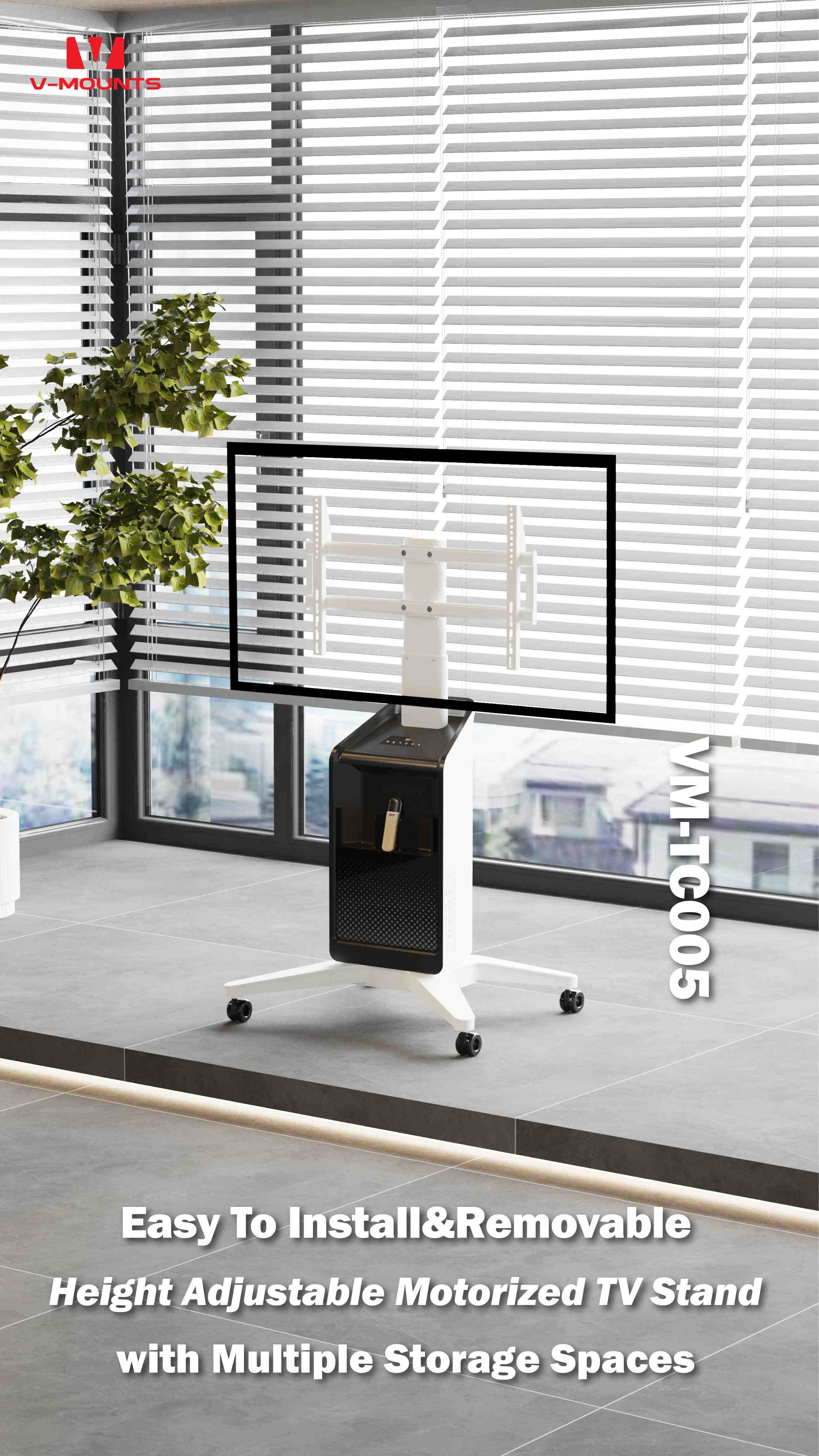 V-MOUNTS Motorized TV Lift Stands TC005