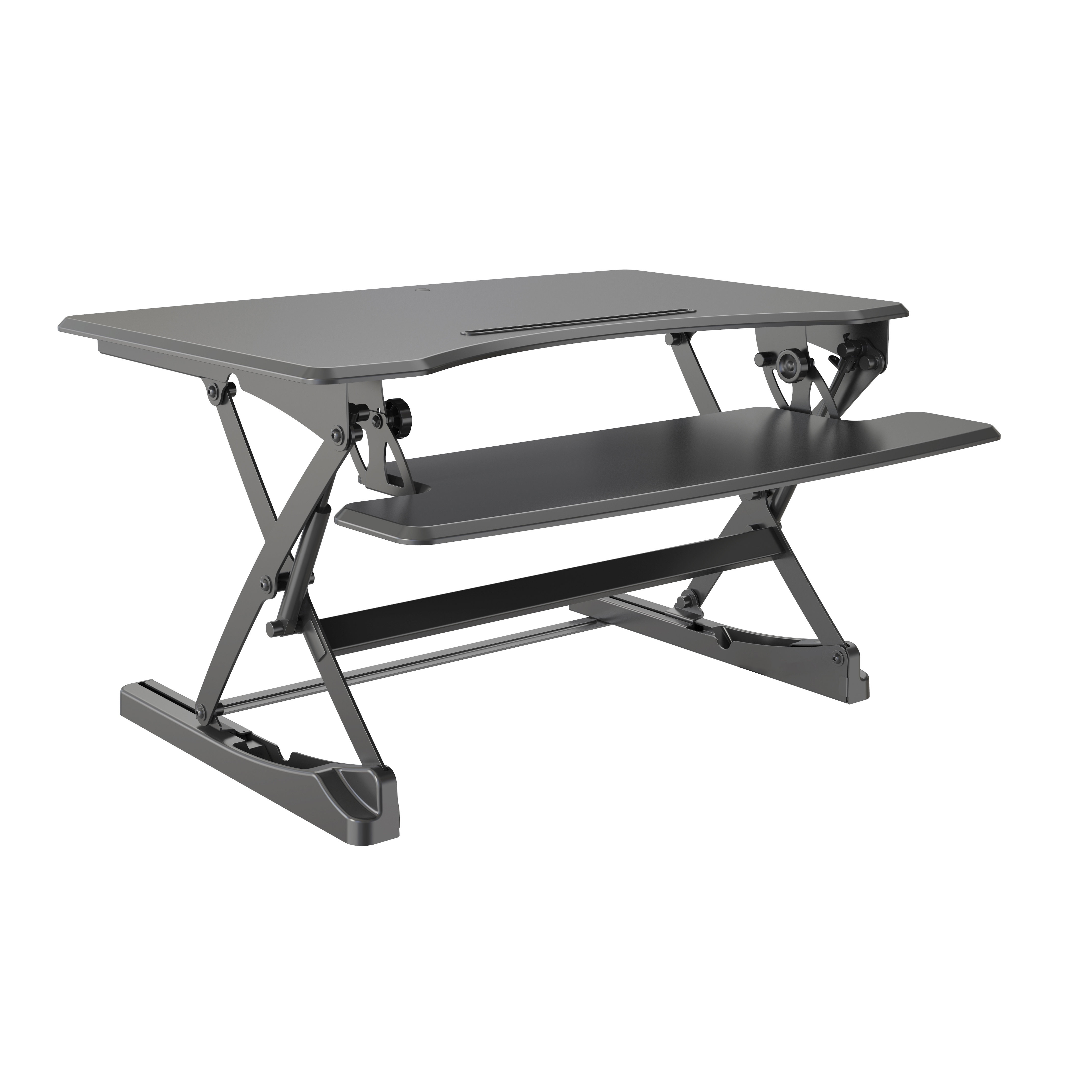 Ergonomic Dual Monitor Sit-Stand Desk Converter | V-MOUNTS VM-SD10