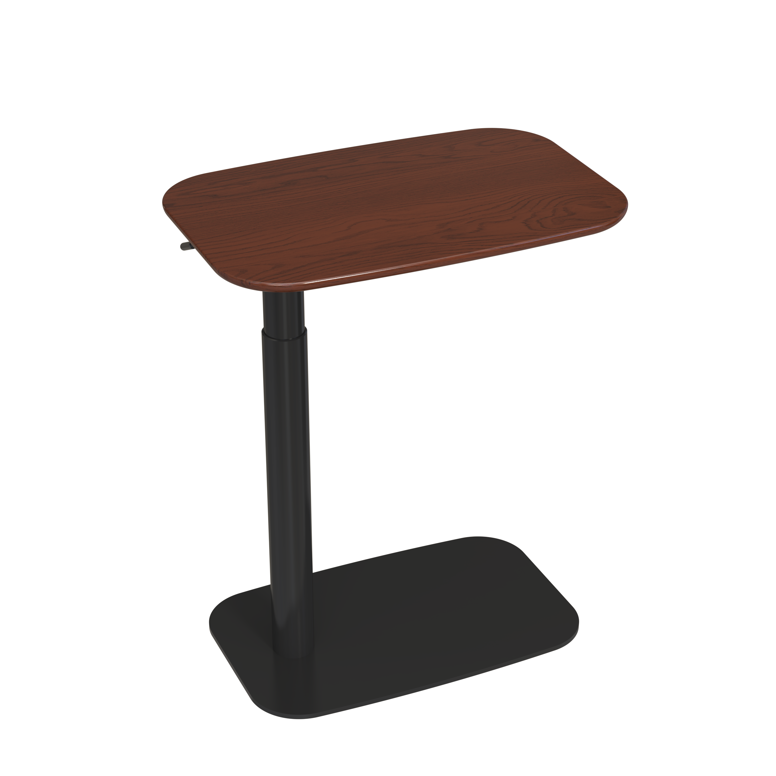 Gas Spring Lift Rotating Side Desk with 360° Swivel Desktop | Stepless Height Adjustment & Solid Metal Base V-MOUNTS VM-FA302