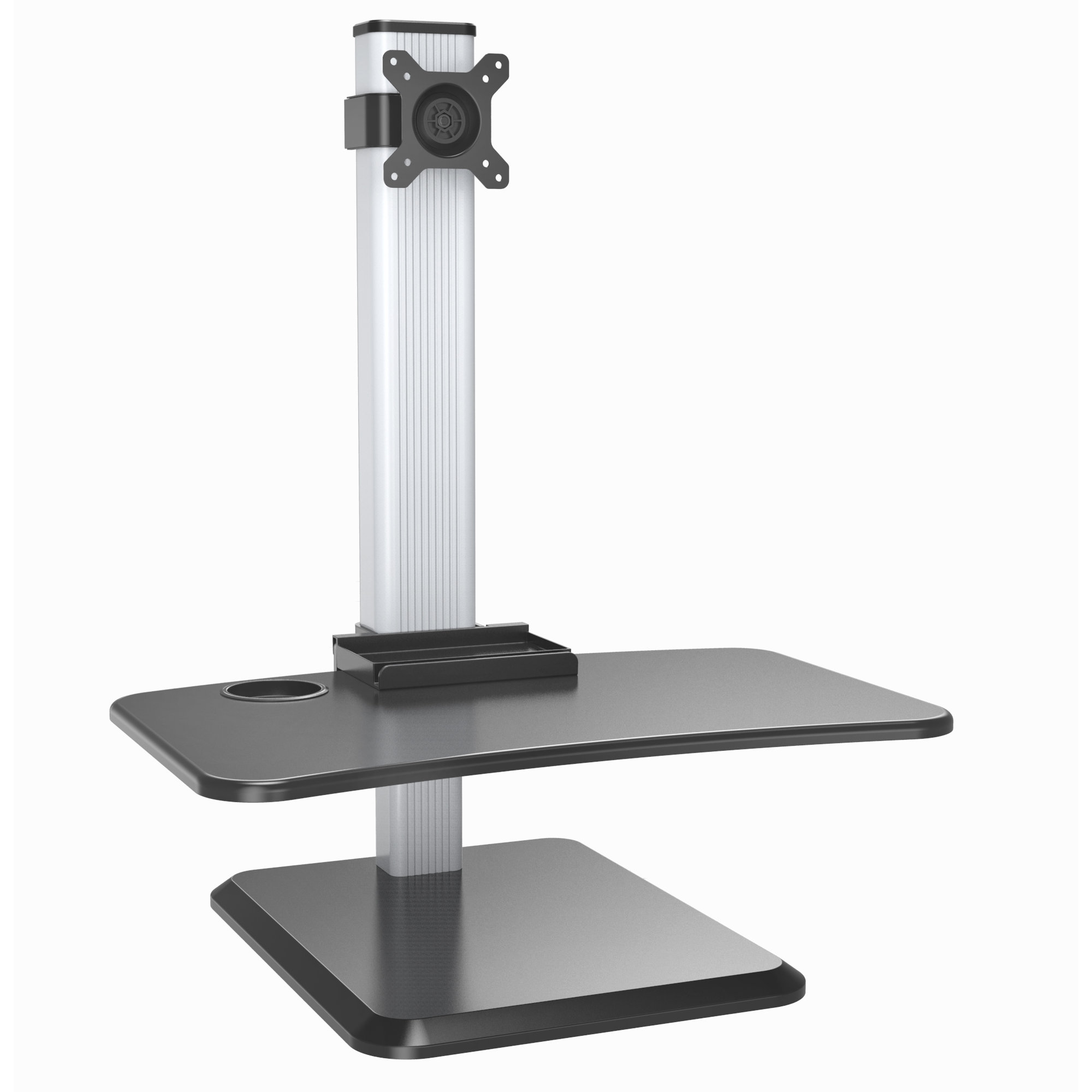 Poste de Travail sur Table Assis-Debout avec Plateau pour Clavier – V-MOUNTS VM-WS17