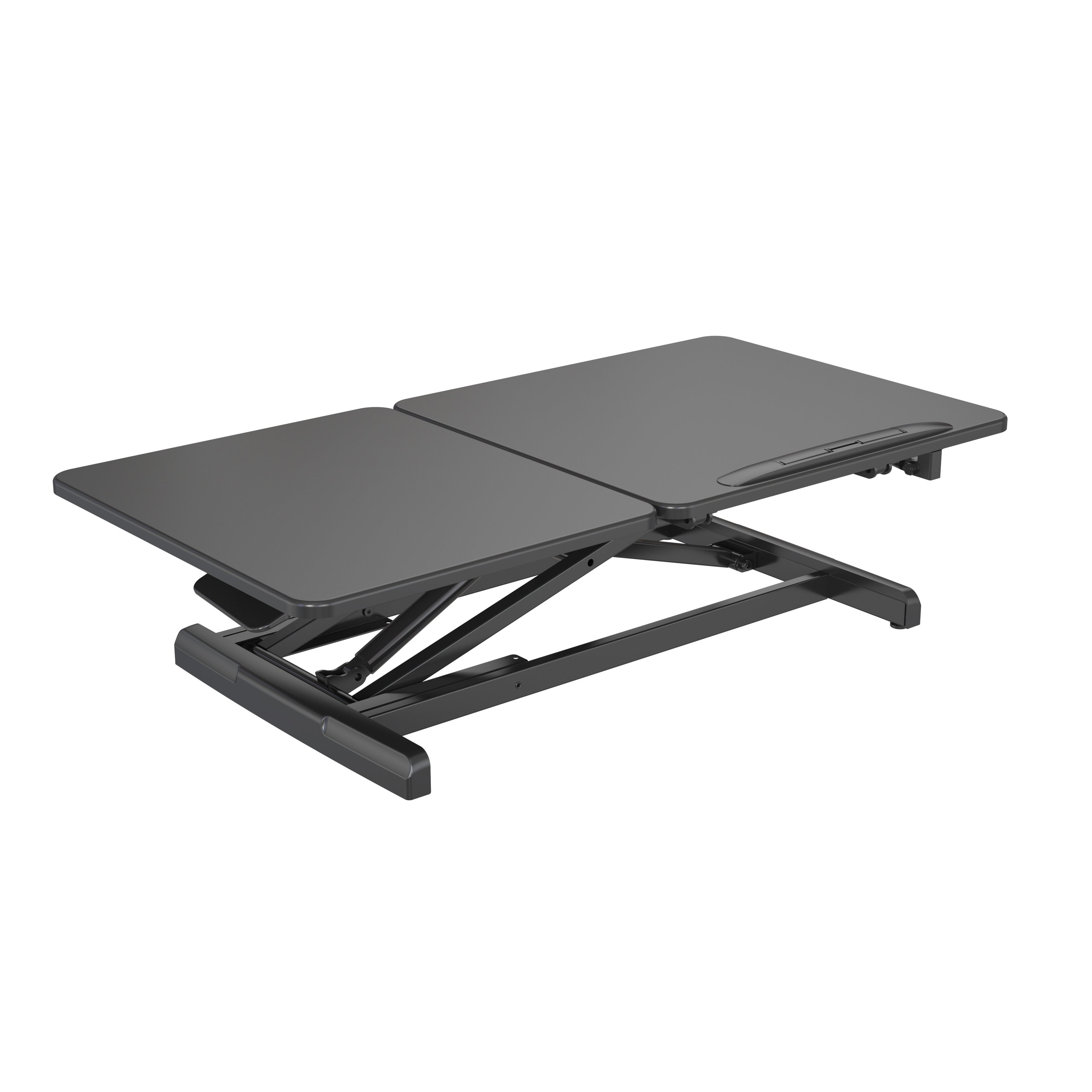 Adjustable Sit Stand Desk Converter with Flip-Up Left Side | V-MOUNTS VM-GSD66HB